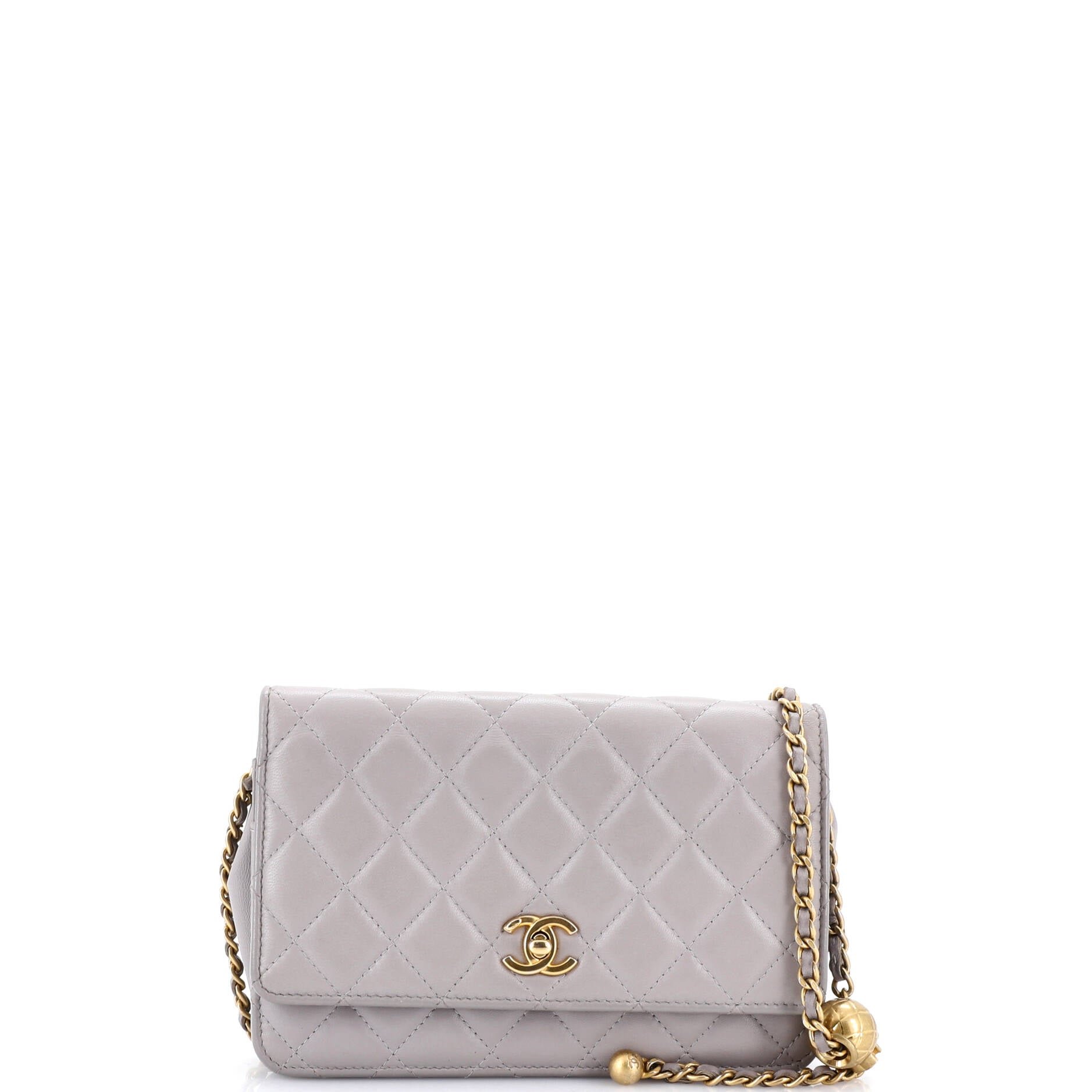 Pearl Crush Wallet on Chain Quilted Lambskin