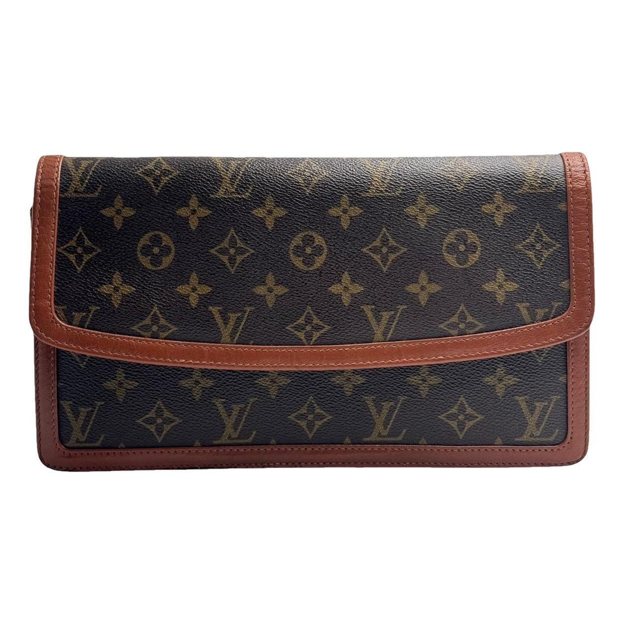 Leather clutch bag