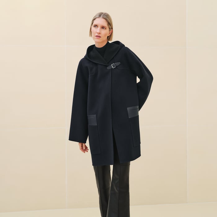 Bleu Noir Cashmere Duffle-coat