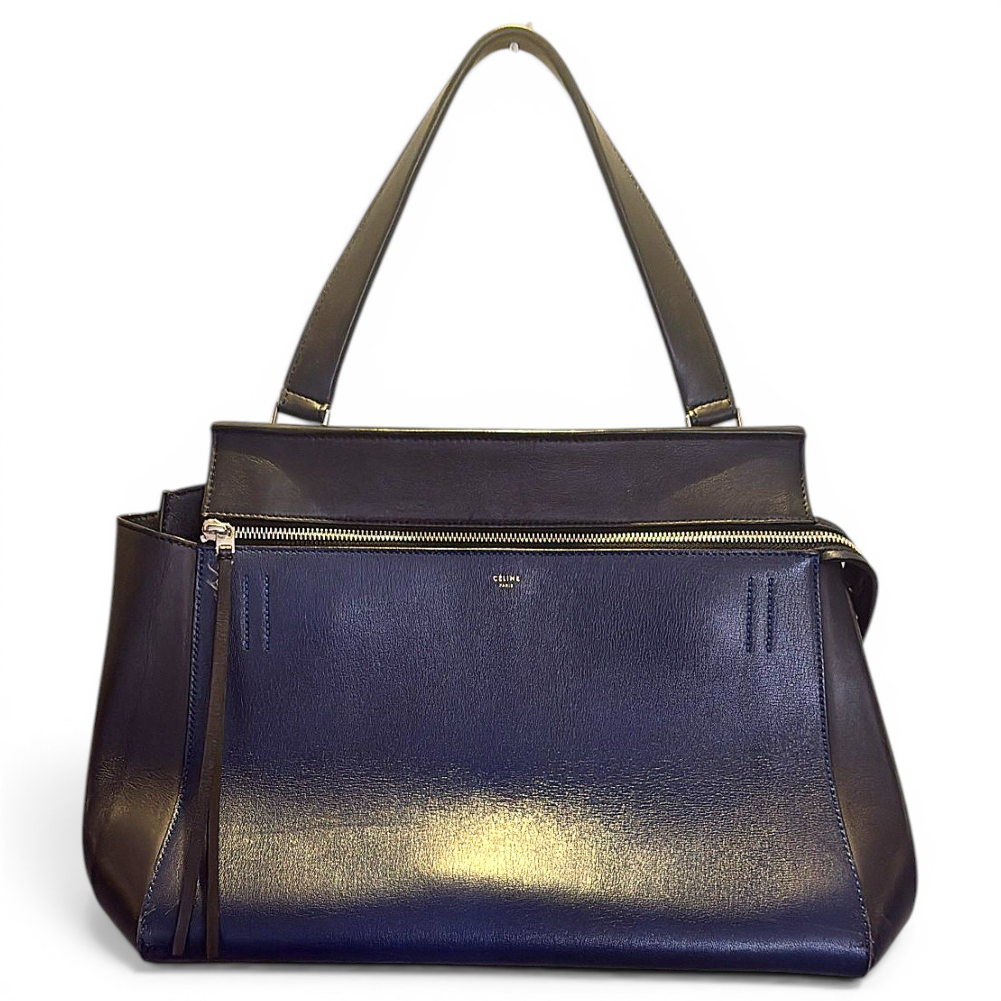 Pocket leather handbag