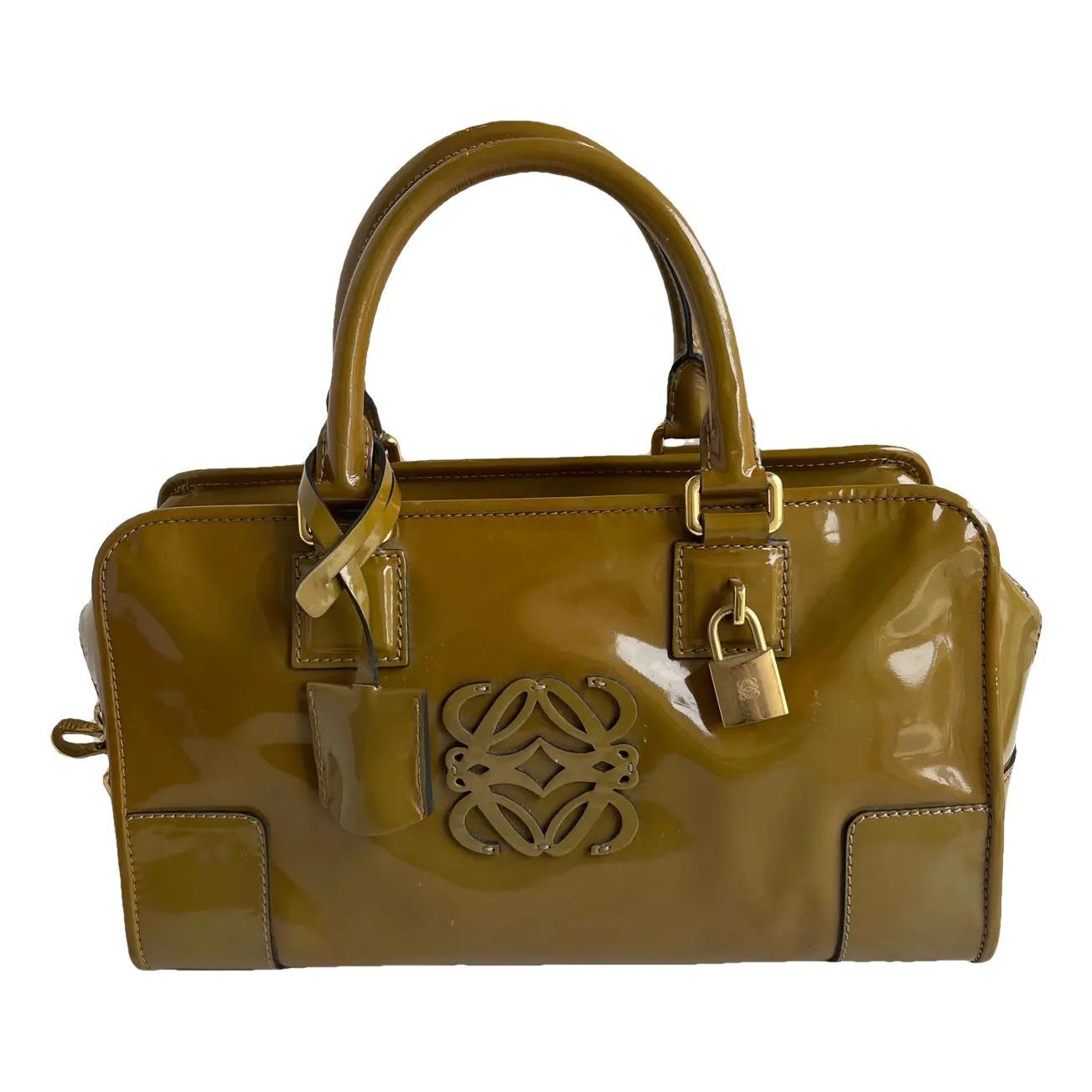 Amazona patent leather handbag