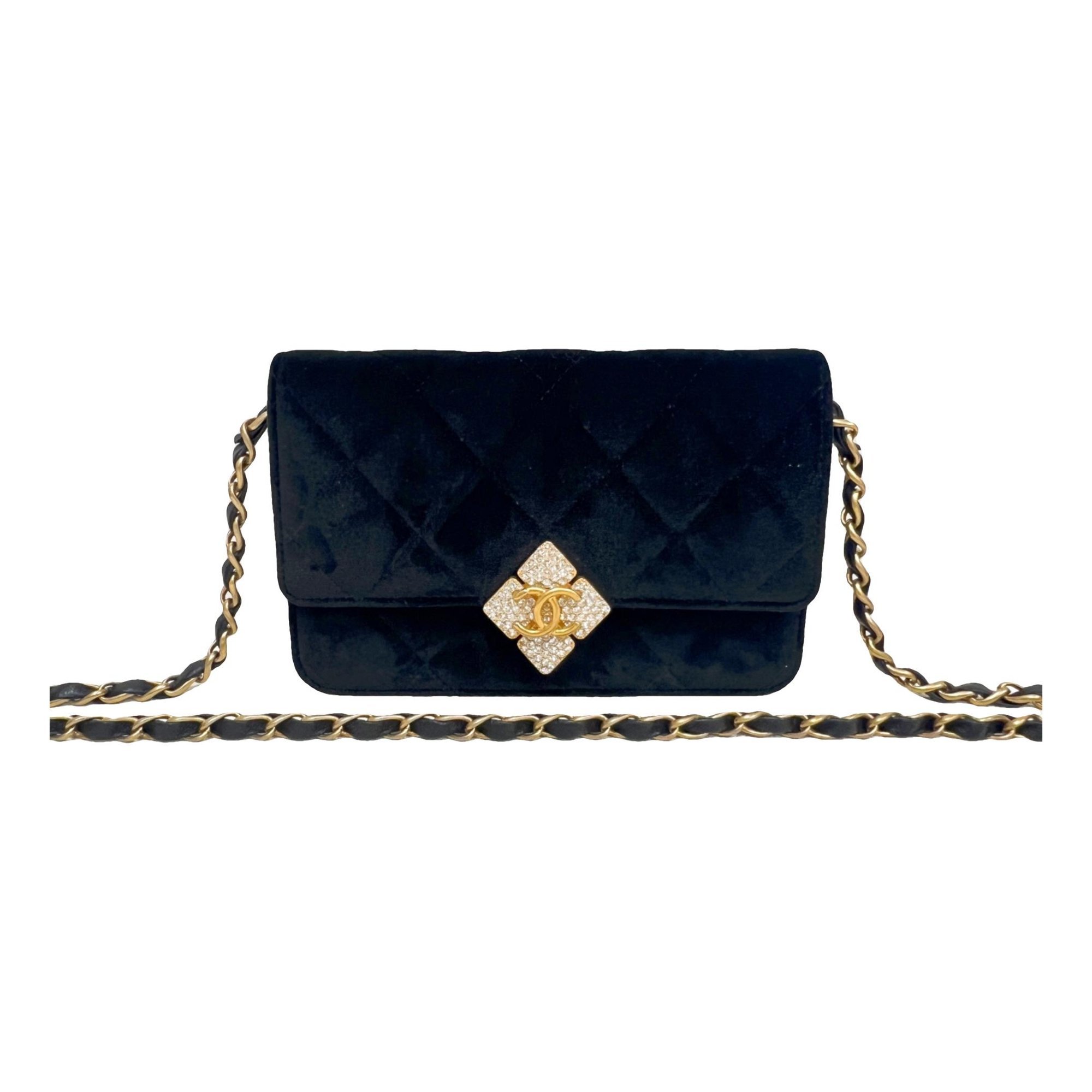 Wallet On Chain Timeless/Classique velvet crossbody bag