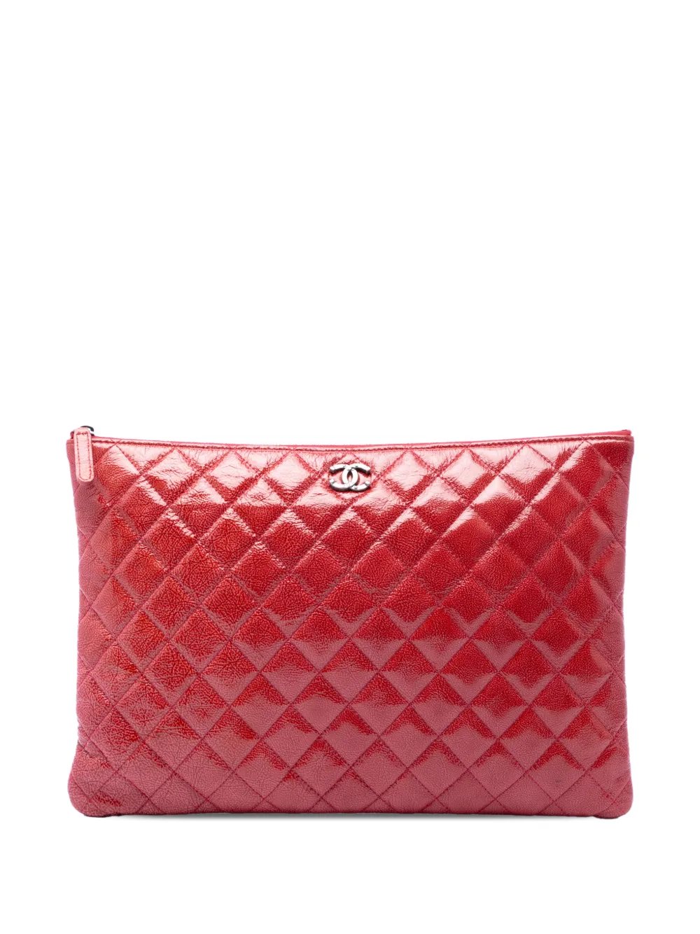 2014 Large Quilted Patent O Case clutch bag