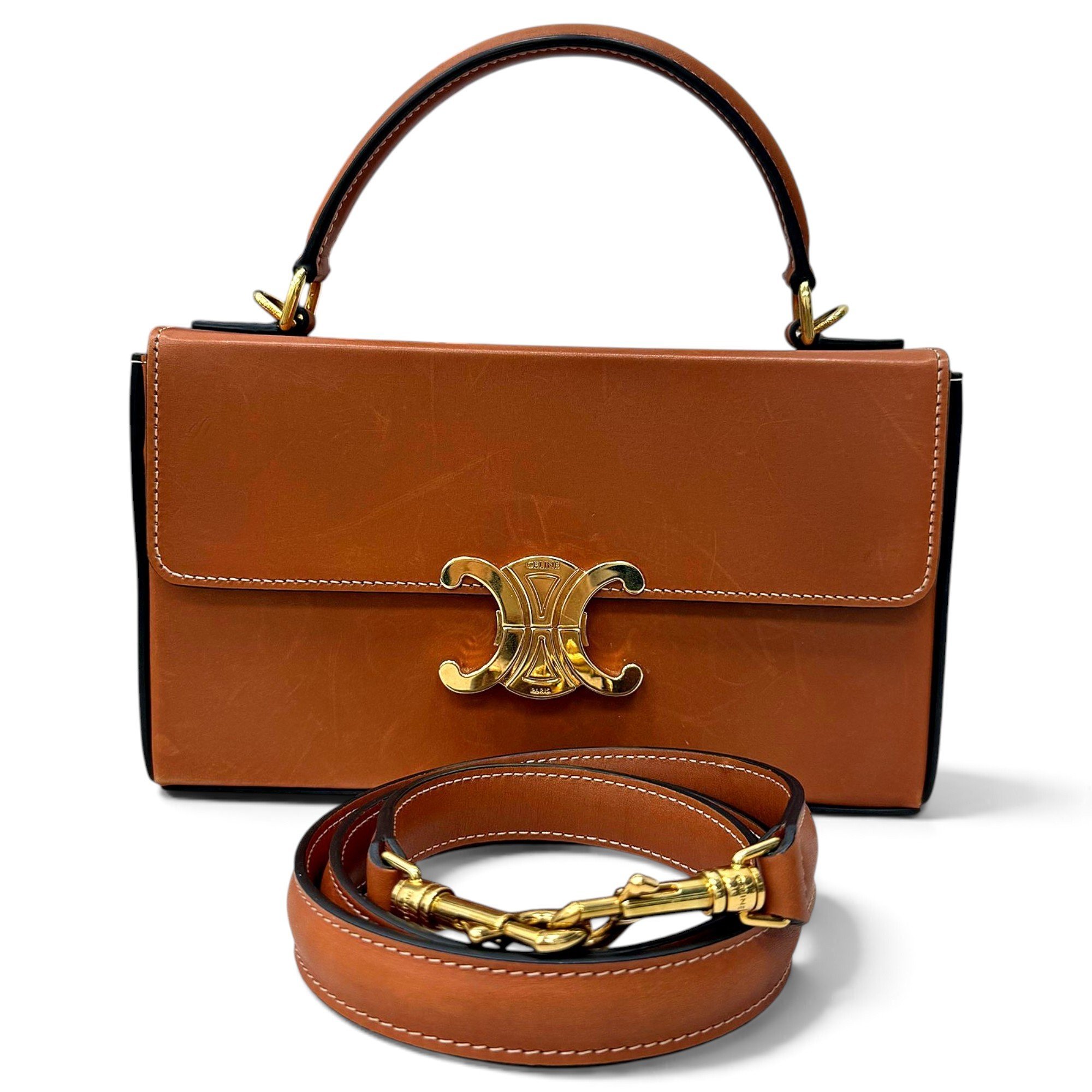 Triomphe leather handbag