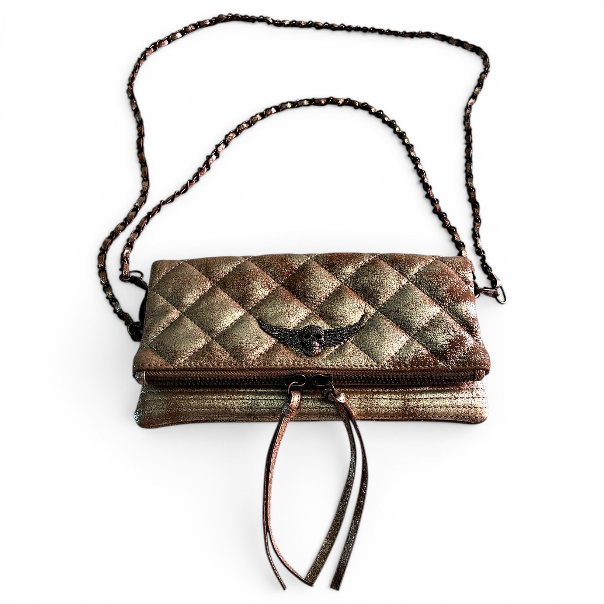 Rock leather crossbody bag