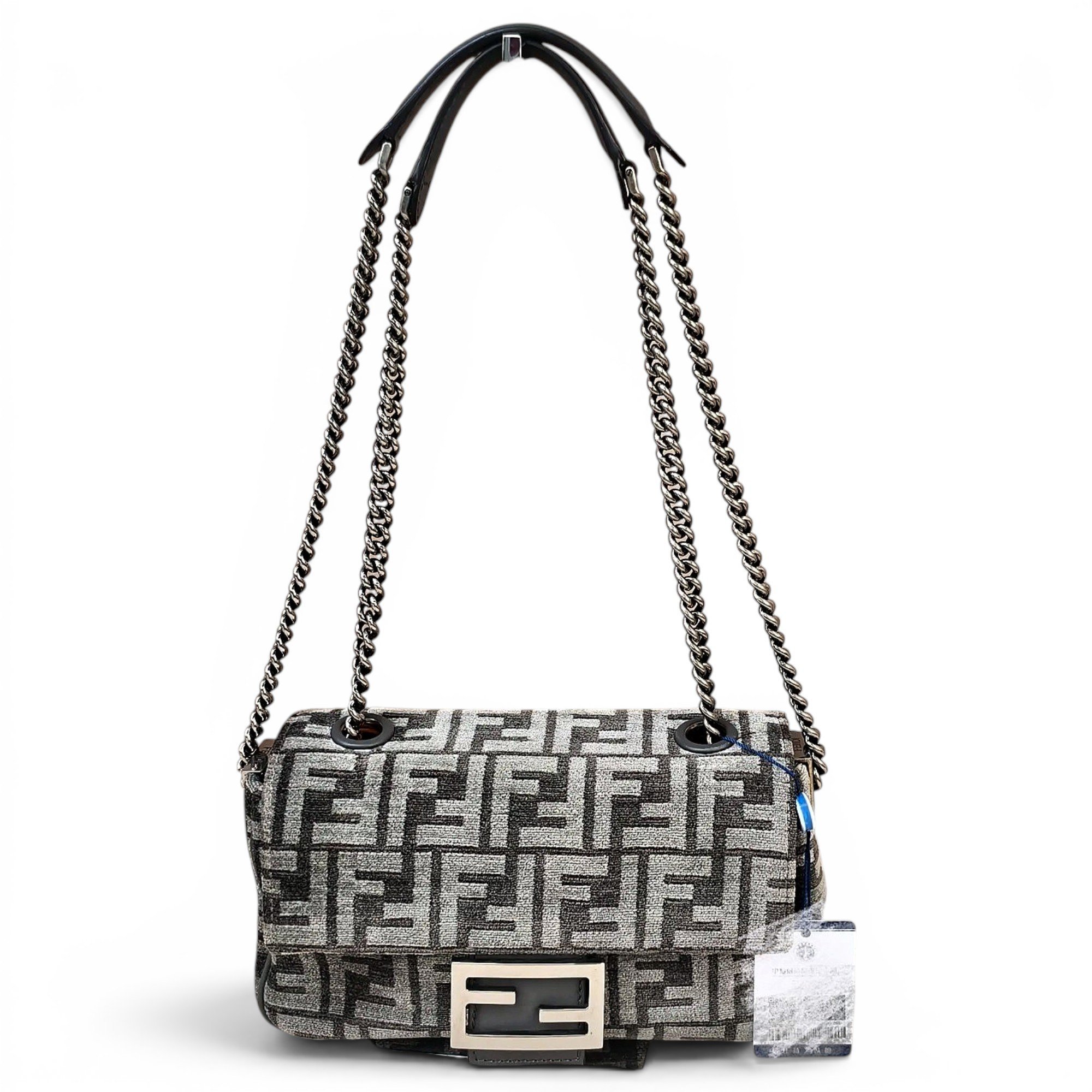 Baguette Chain velvet handbag