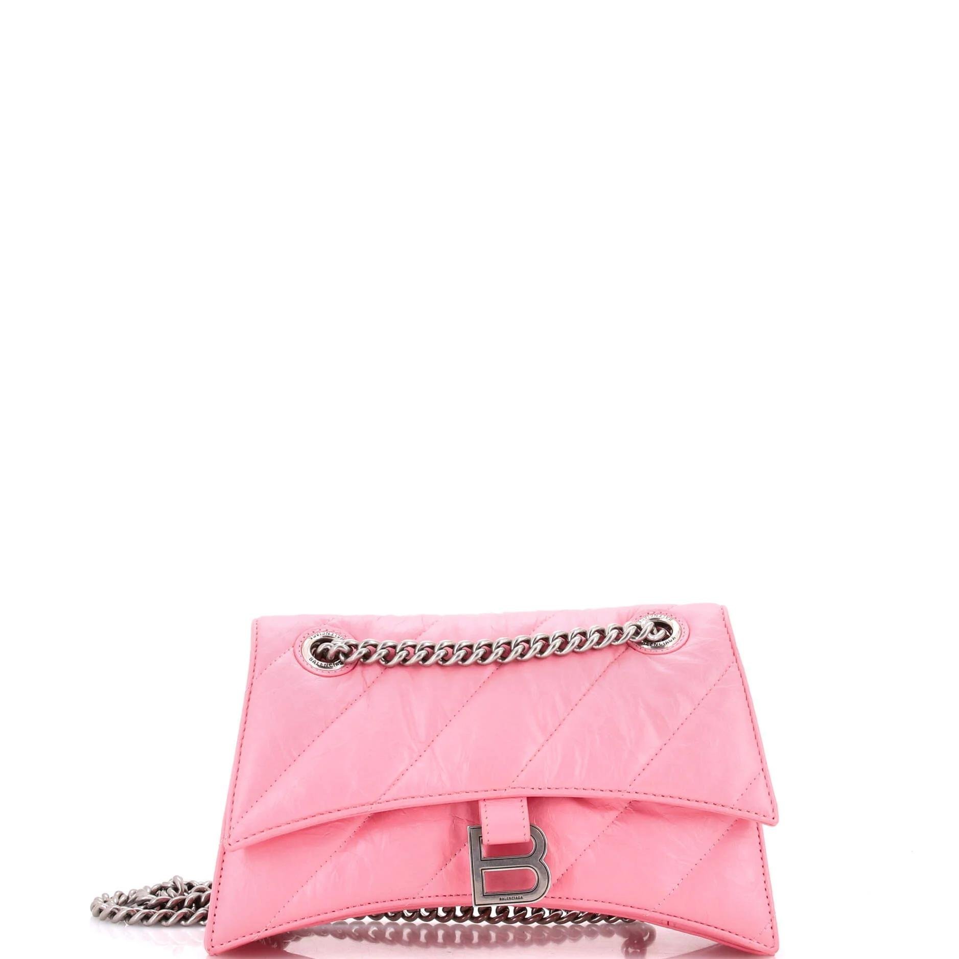 Crush leather handbag