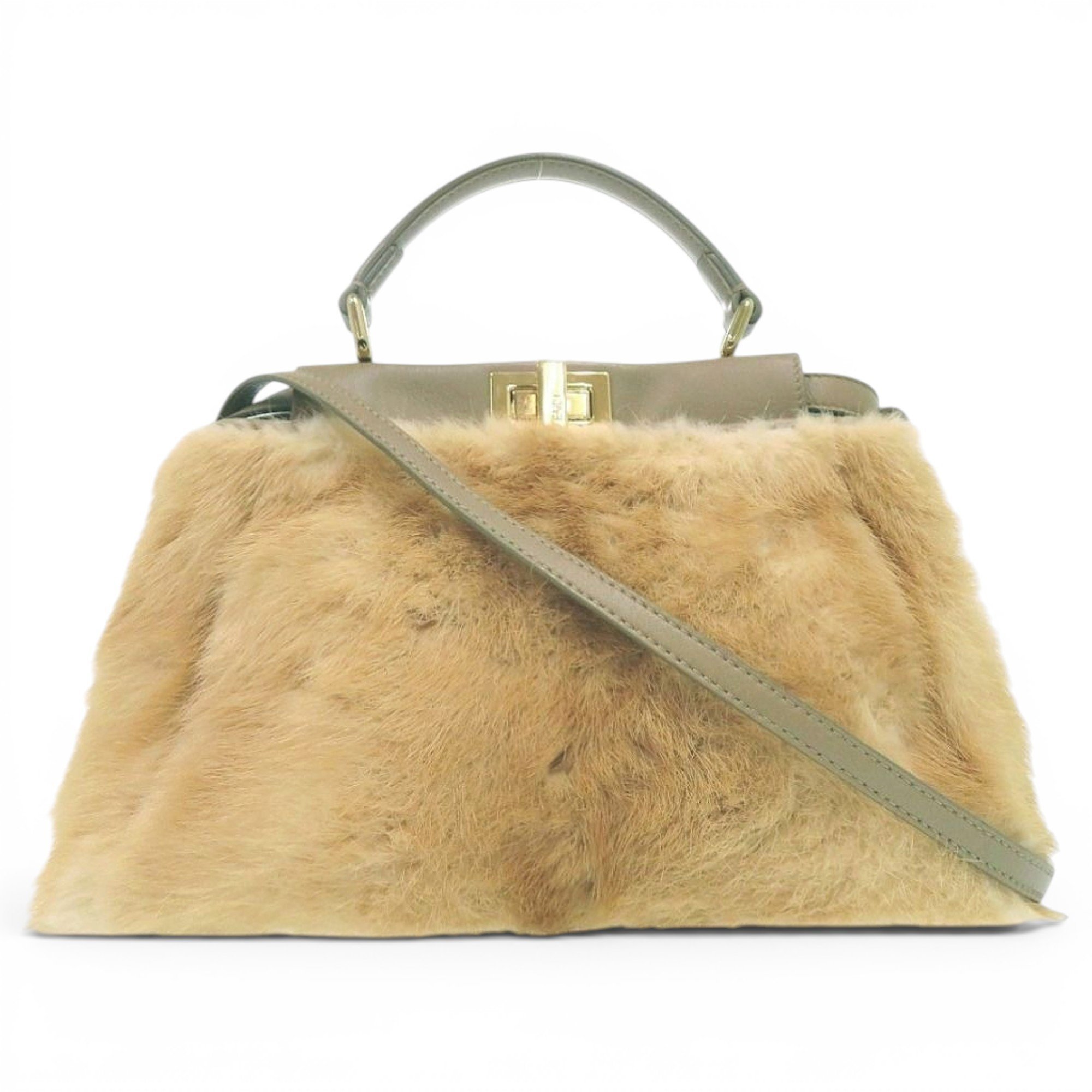 Peekaboo mink crossbody bag