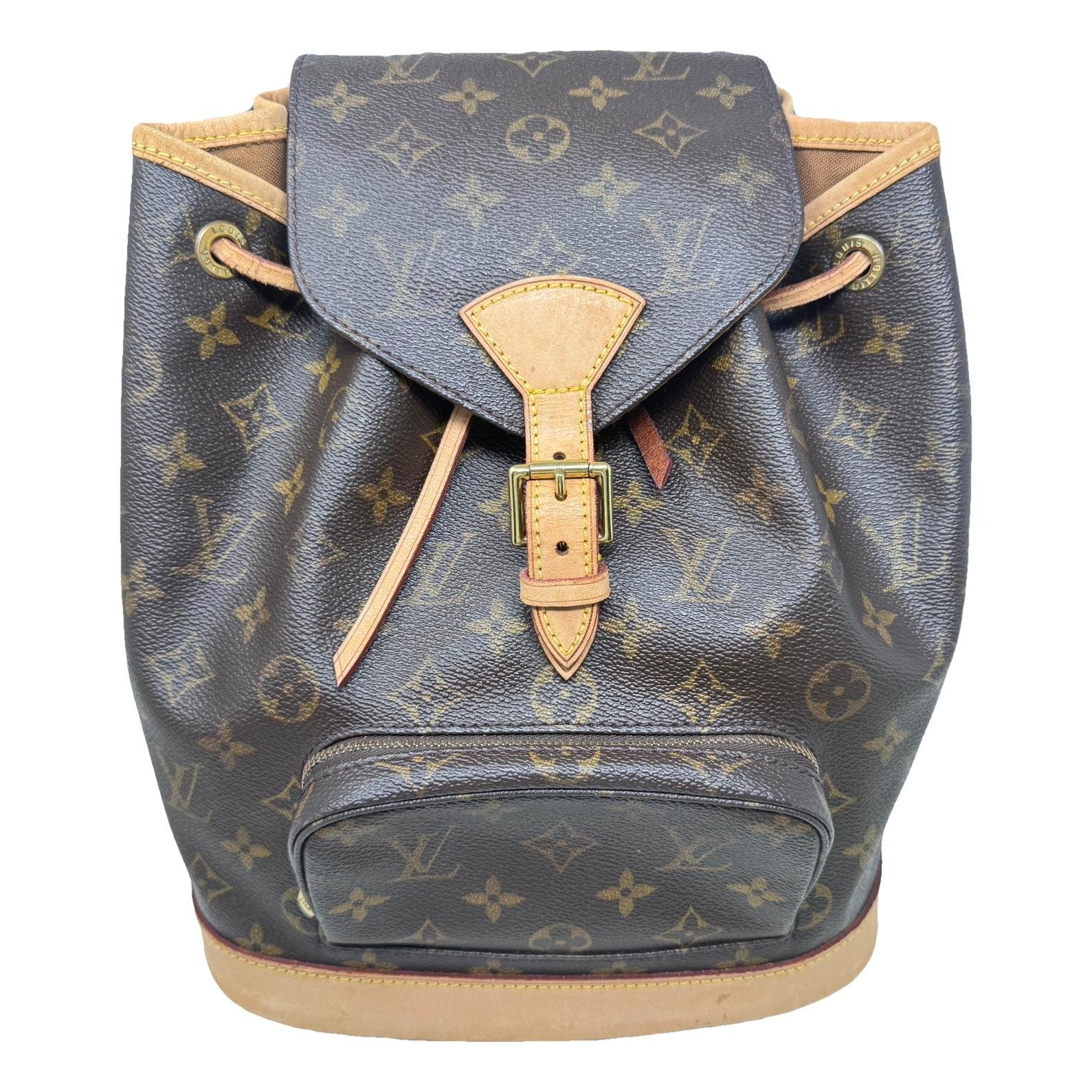 Montsouris Vintage leather backpack