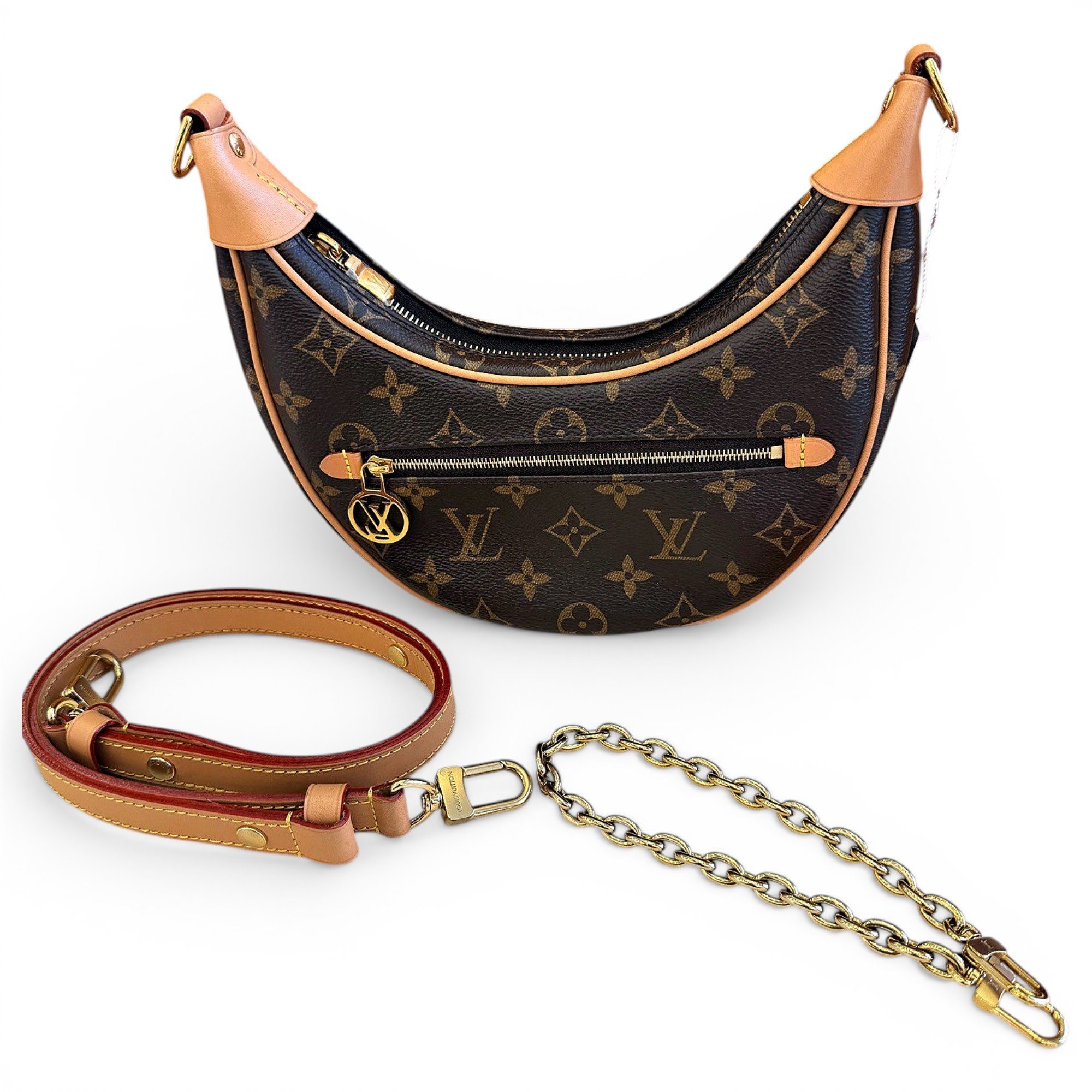Loop leather handbag