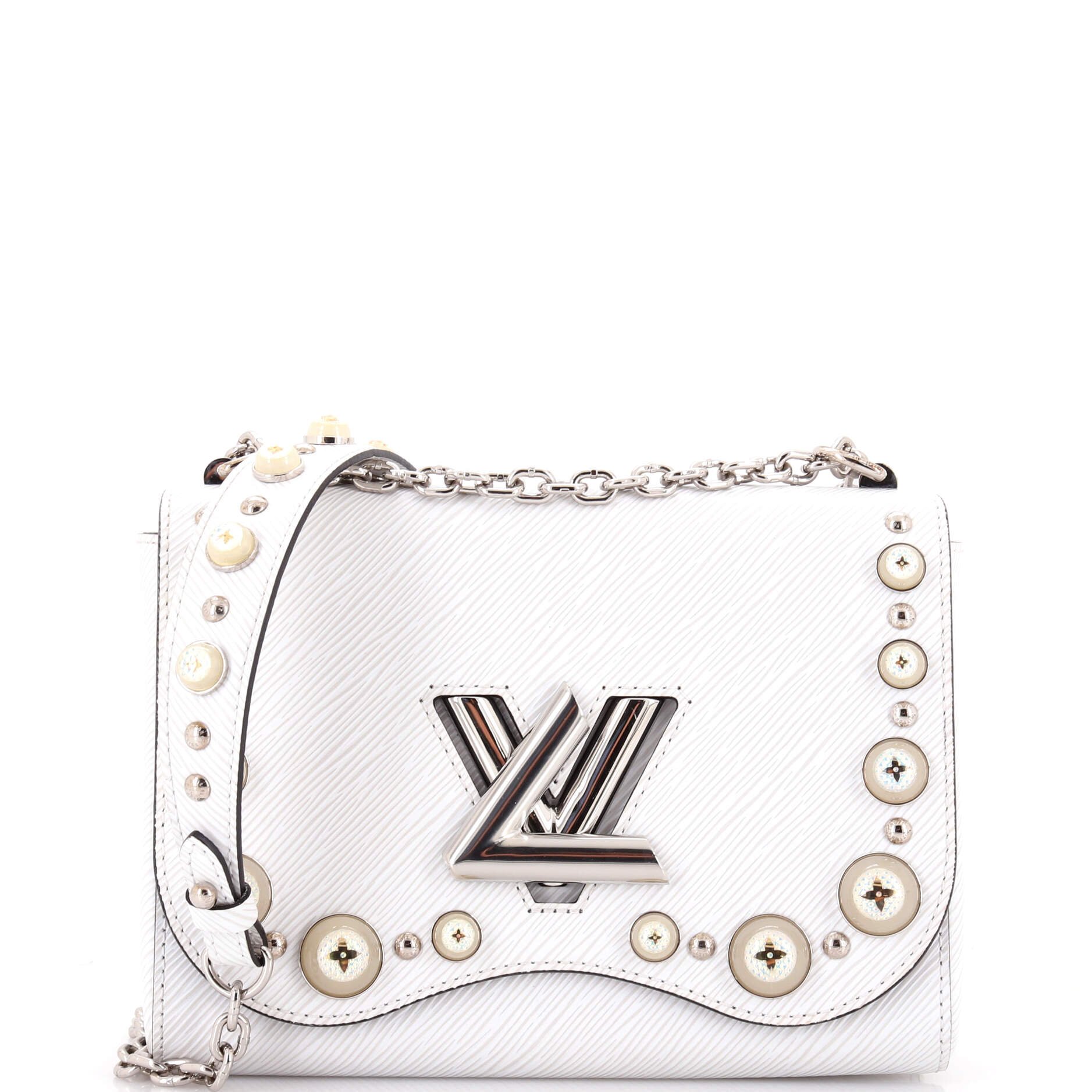 Louis Vuitton Bubbles Twist Handbag Embellished Epi Leather MM