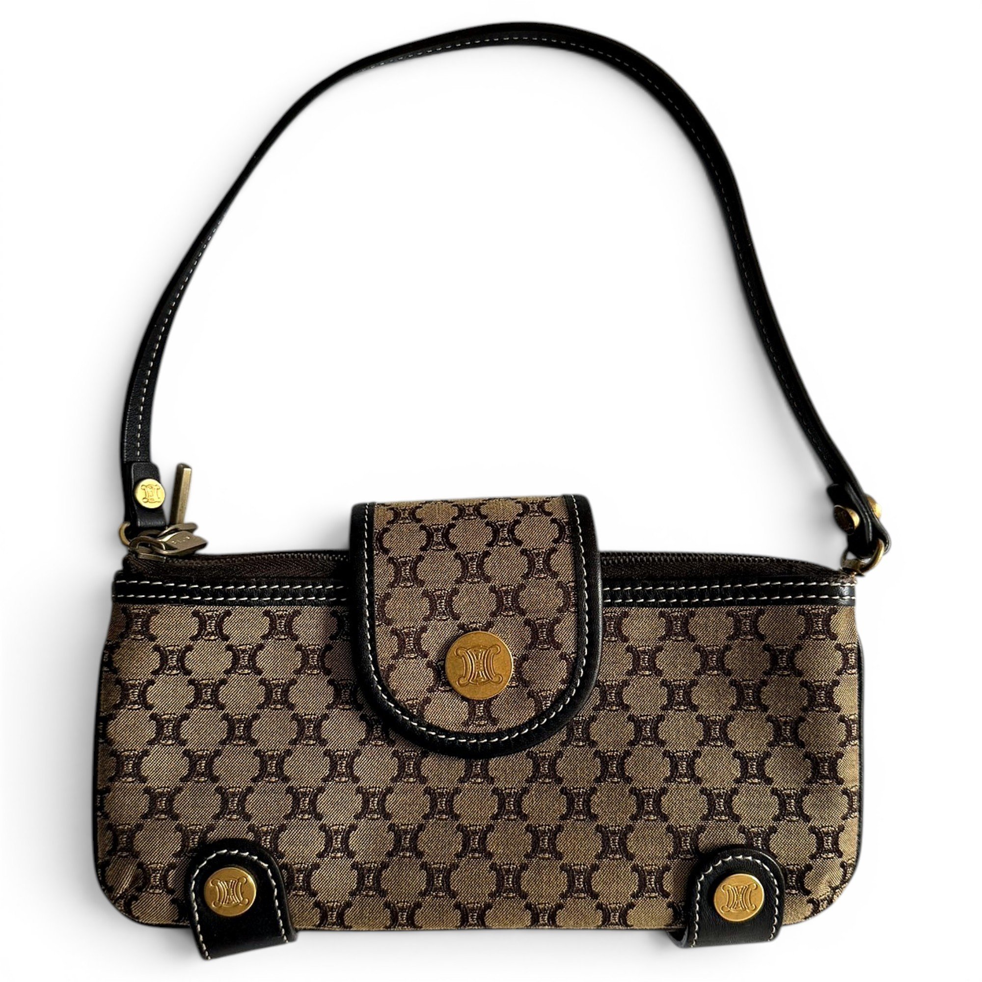 Triomphe Vintage cloth clutch bag