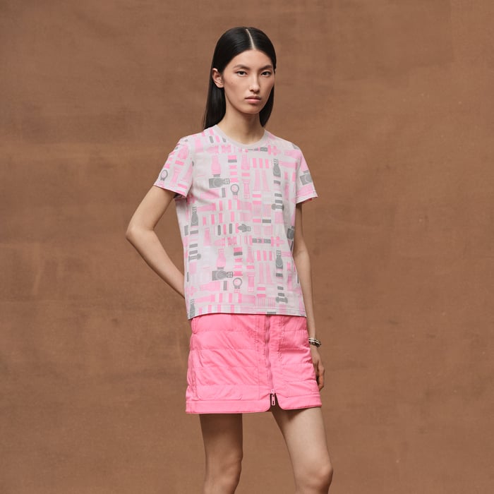 Gris Pierre De Lune "Bride a Bloc" Straight T-shirt