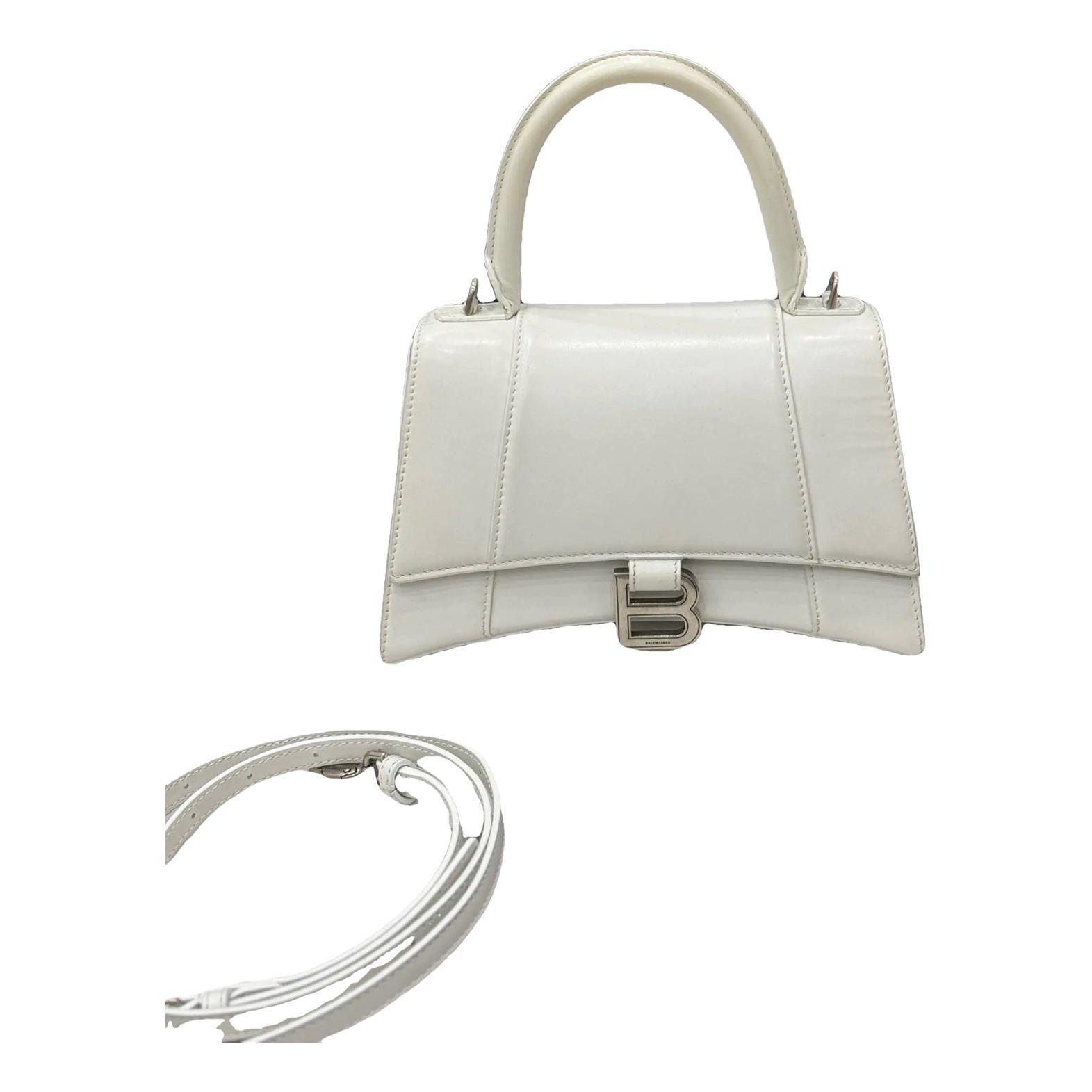 Hourglass leather crossbody bag