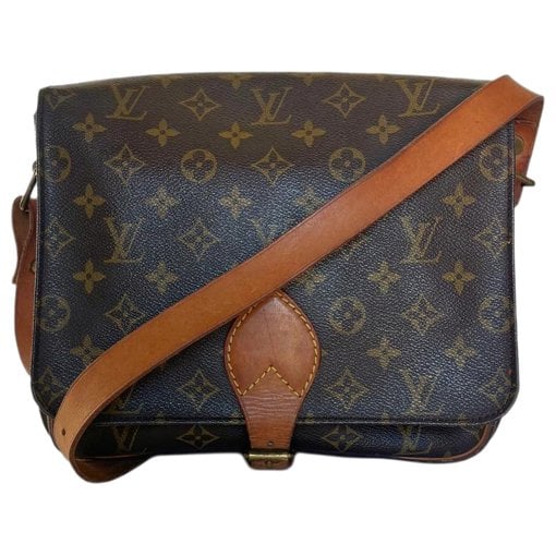 Cartouchière leather handbag