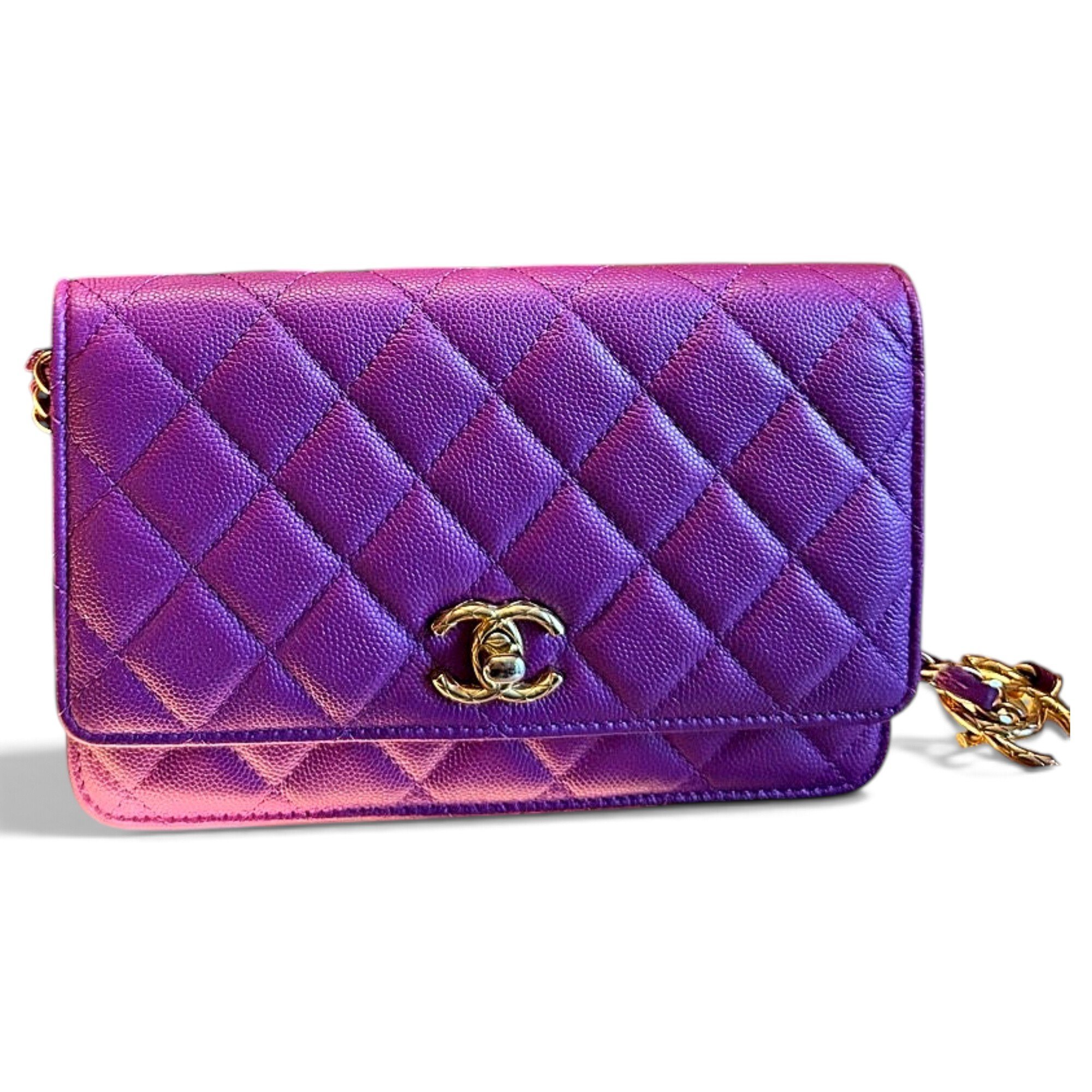 Wallet On Chain leather crossbody bag