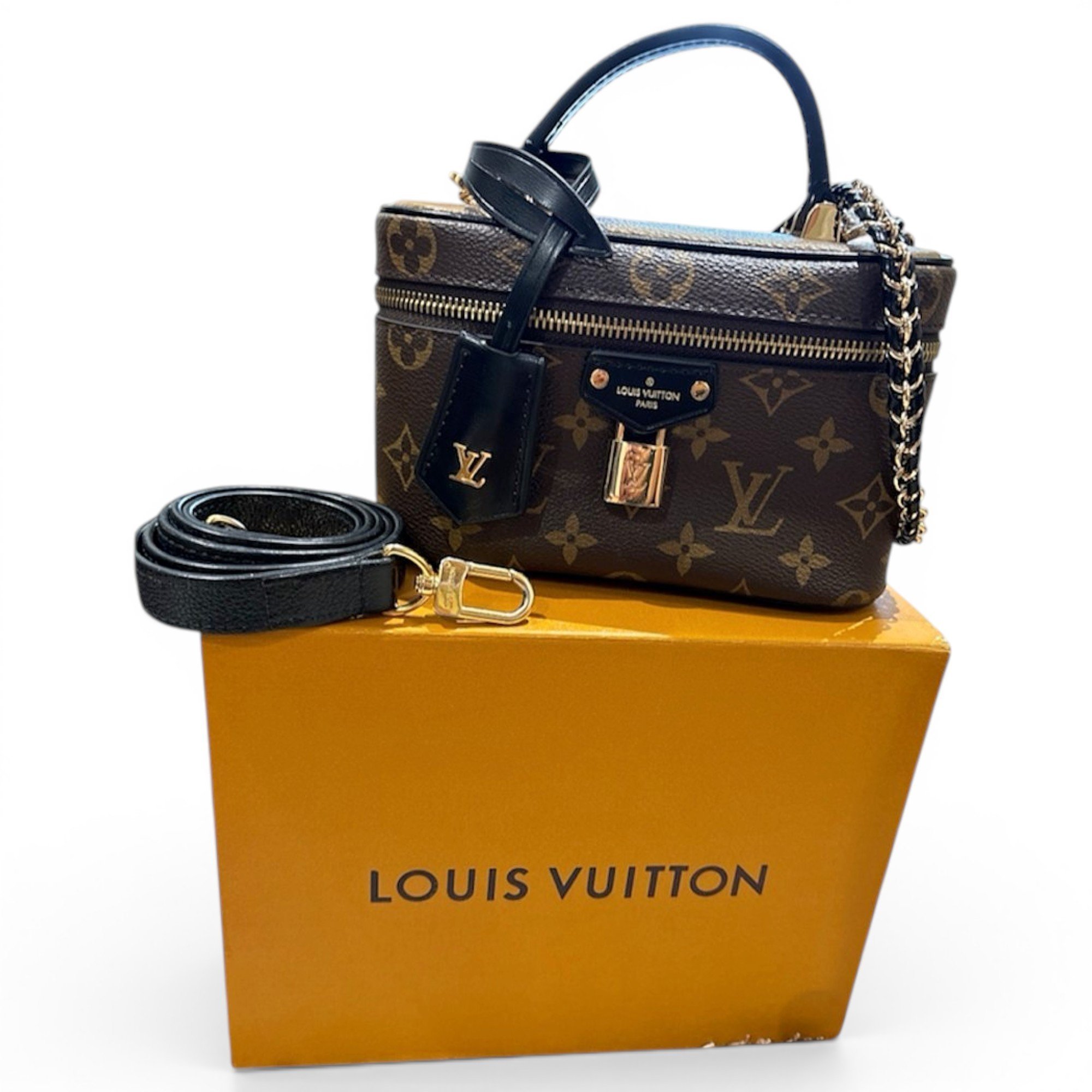 Vanity leather handbag