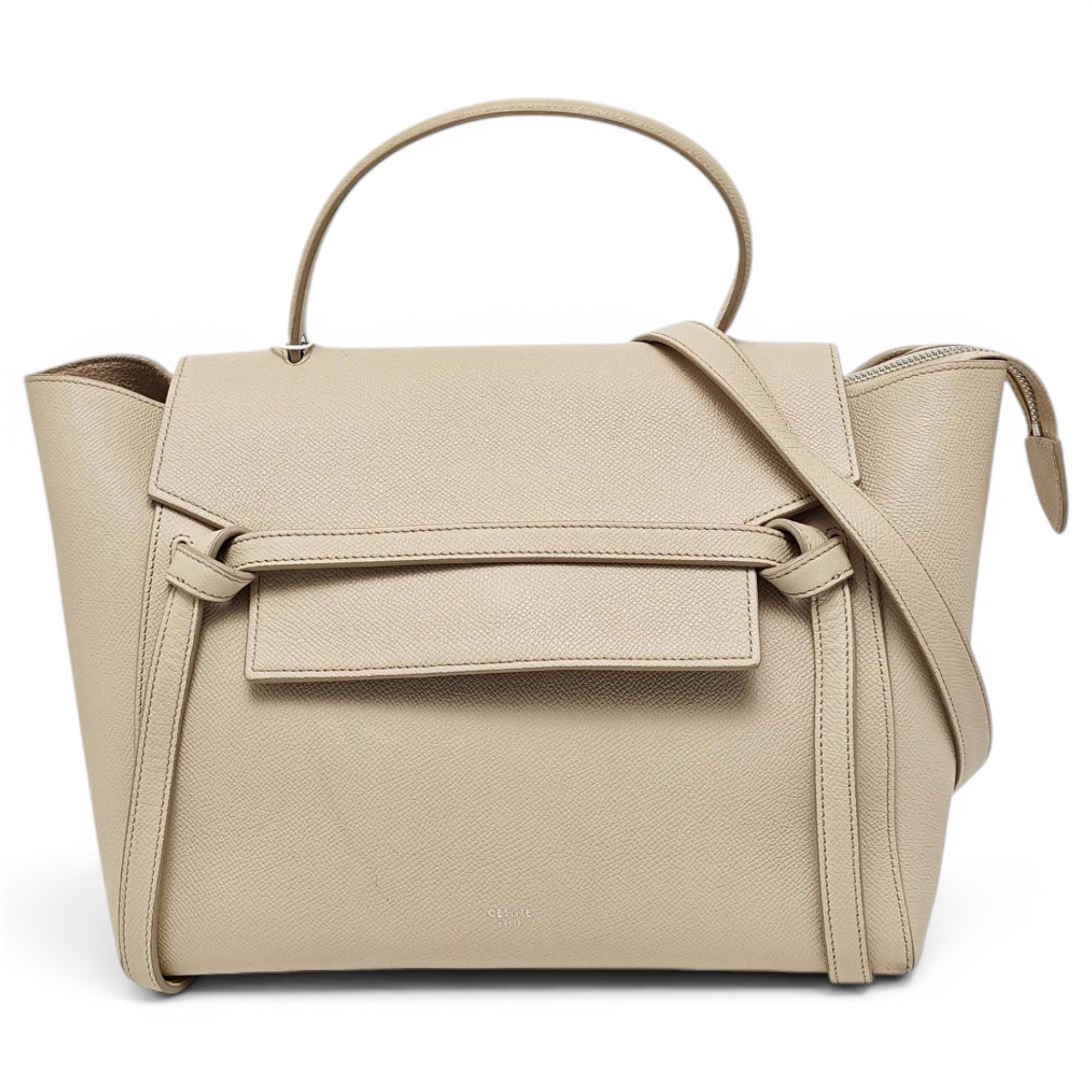Belt leather handbag
