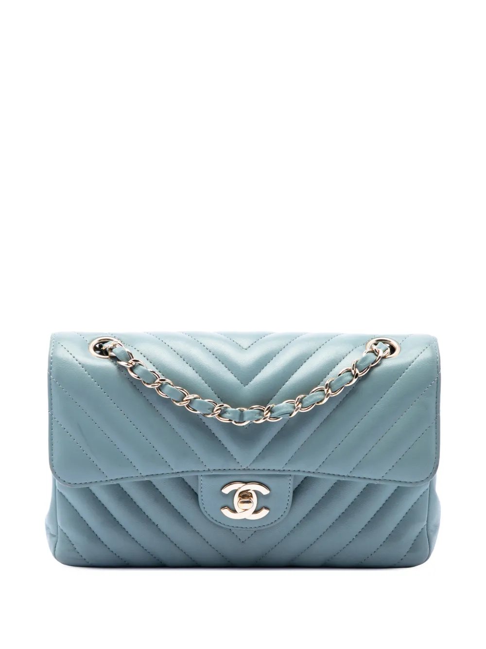 2018 Small Classic Chevron Lambskin Double Flap shoulder bag