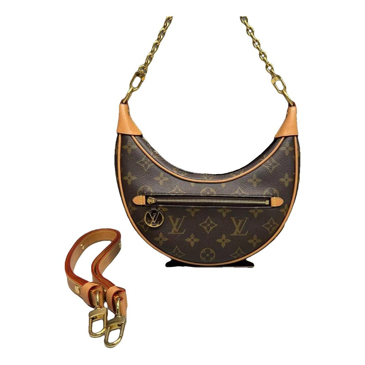 Loop leather handbag