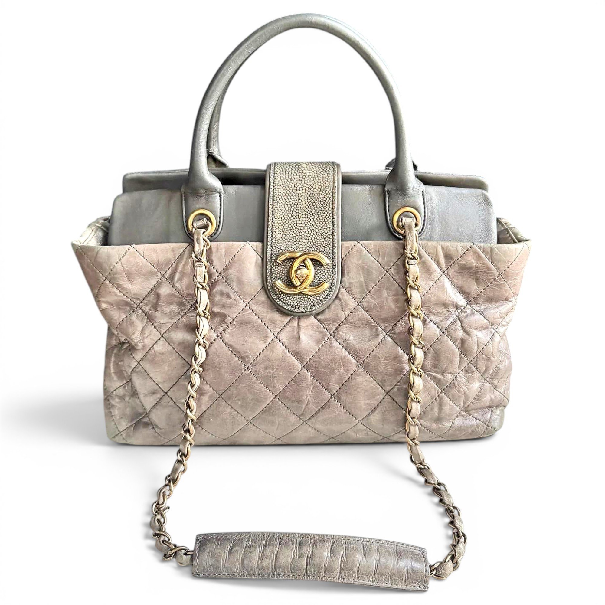 Leather tote
