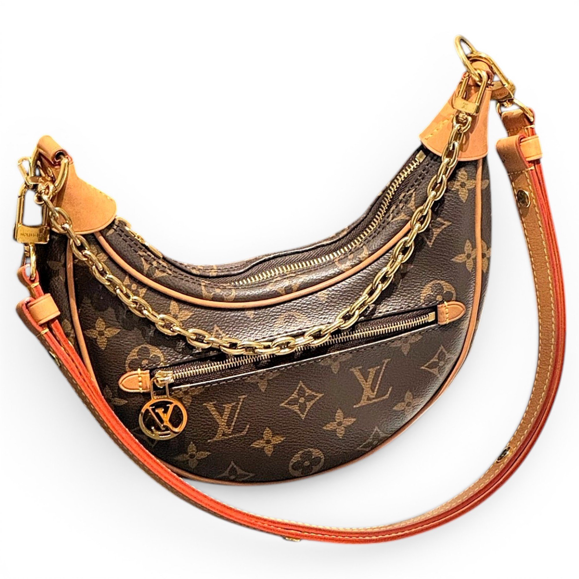 Loop leather handbag