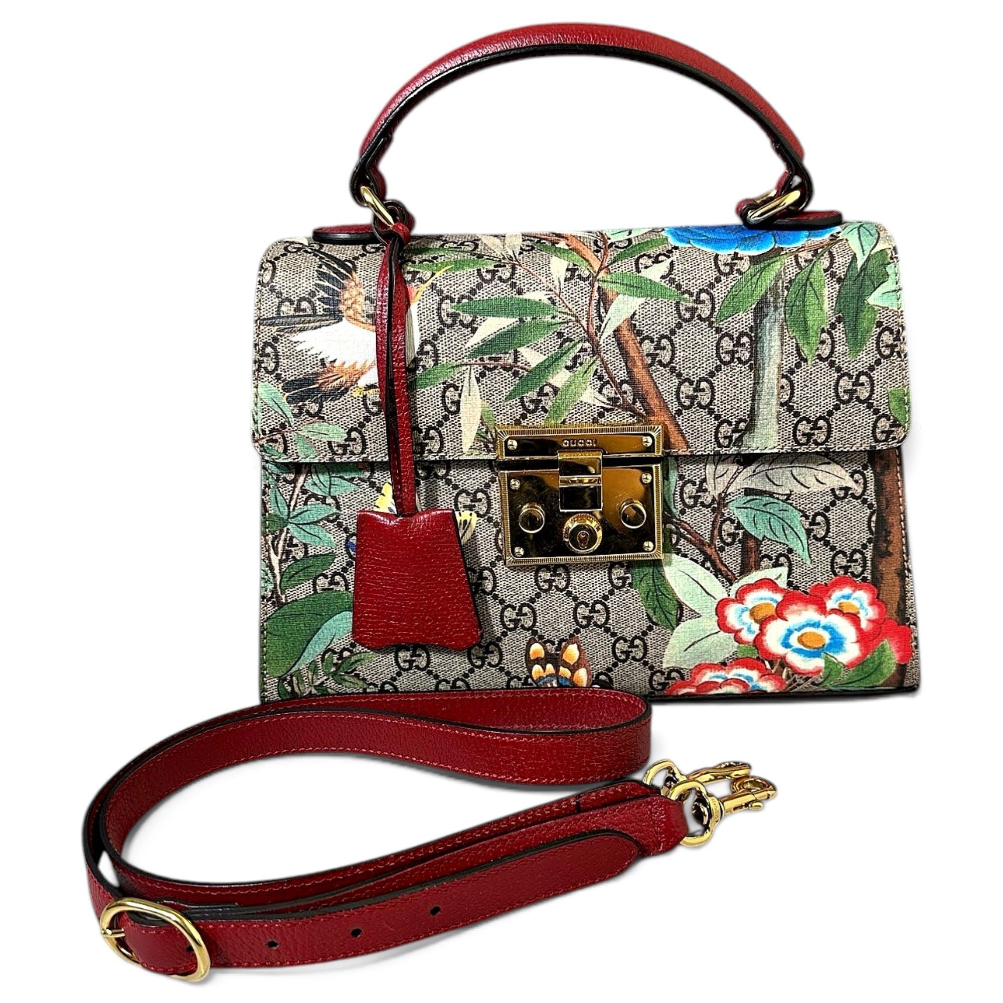 Padlock leather satchel