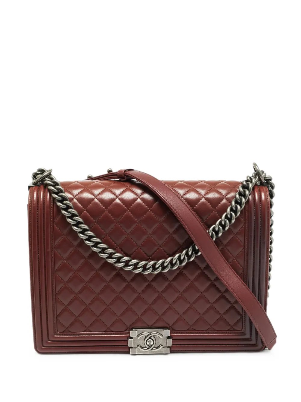 2012 large Boy Chanel quilted shoulder bag