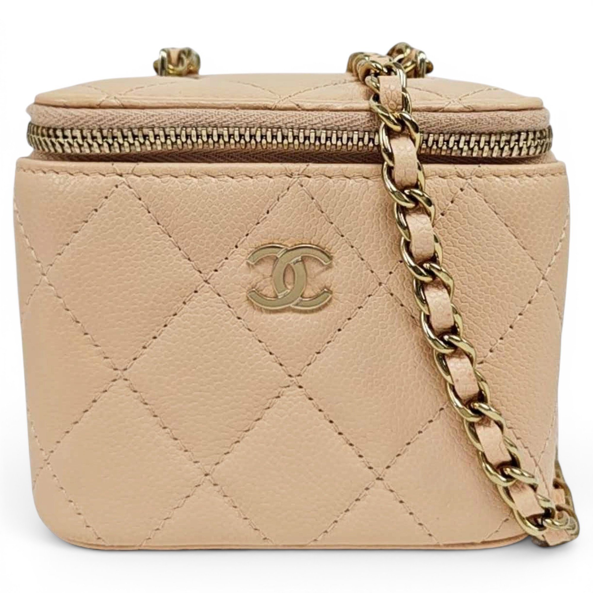 Trendy CC Vanity leather crossbody bag