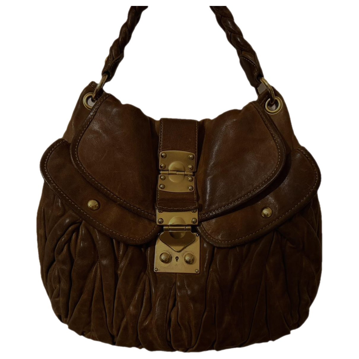 Coffer leather handbag
