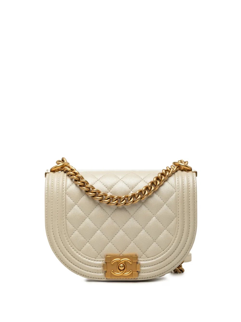 2021-2026 Small Quilted Caviar Boy Messenger Bag crossbody bag