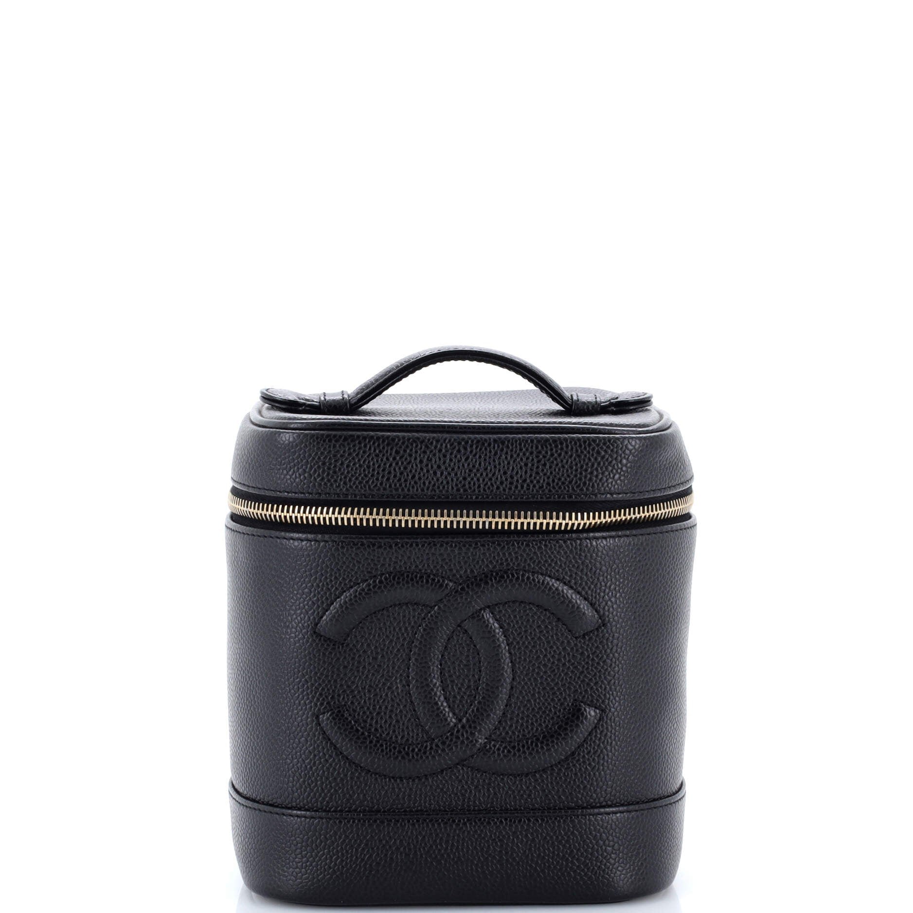 Vintage Timeless Cosmetic Case Caviar Tall