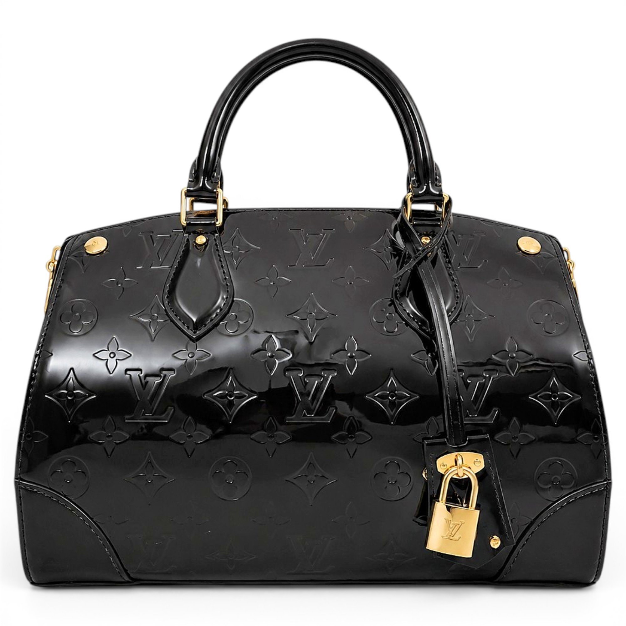 Patent leather handbag