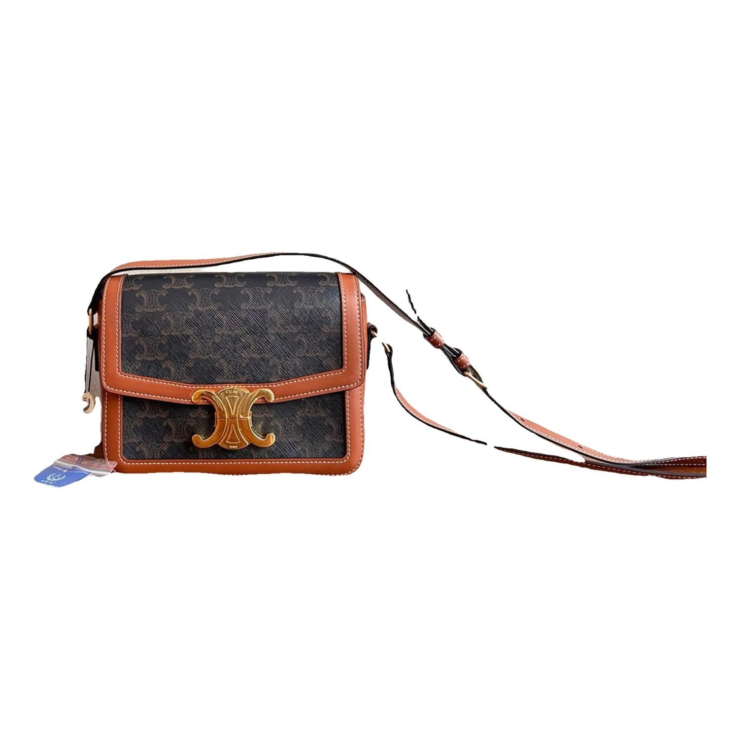 Triomphe vinyl crossbody bag