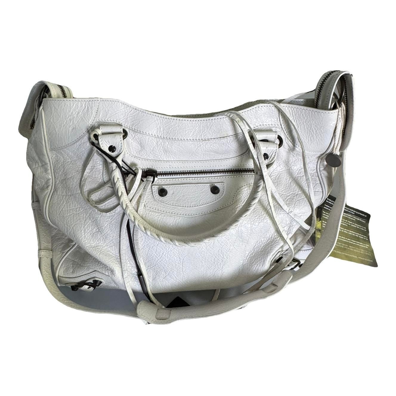 City leather handbag