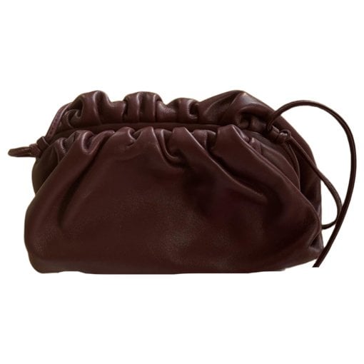 Pouch leather clutch bag