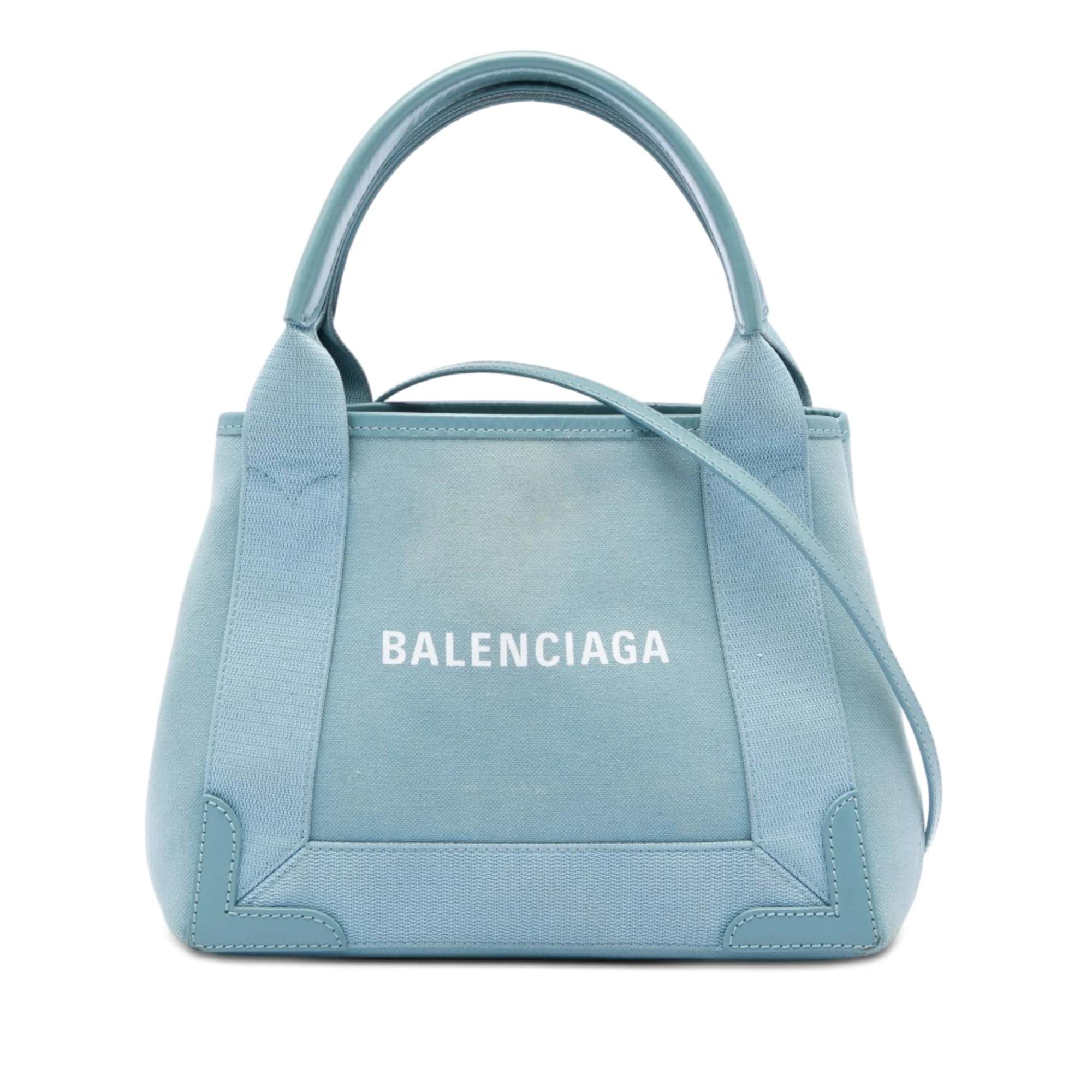Navy cabas cloth handbag