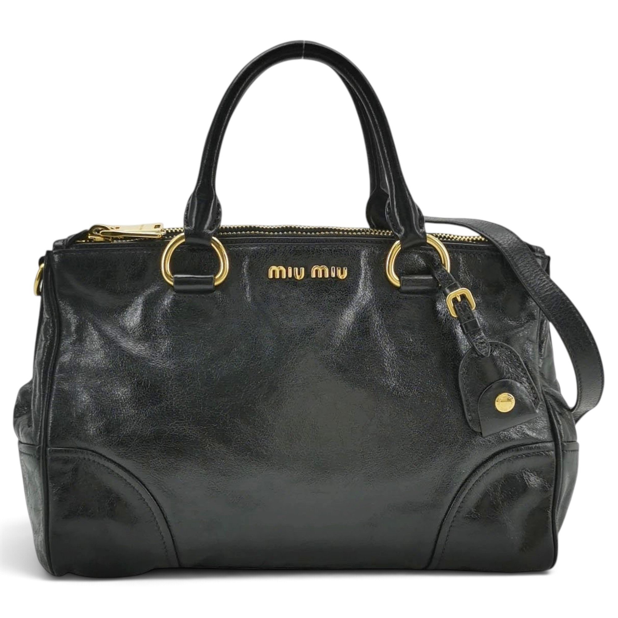 Miu Miu Miu Logo leather handbag