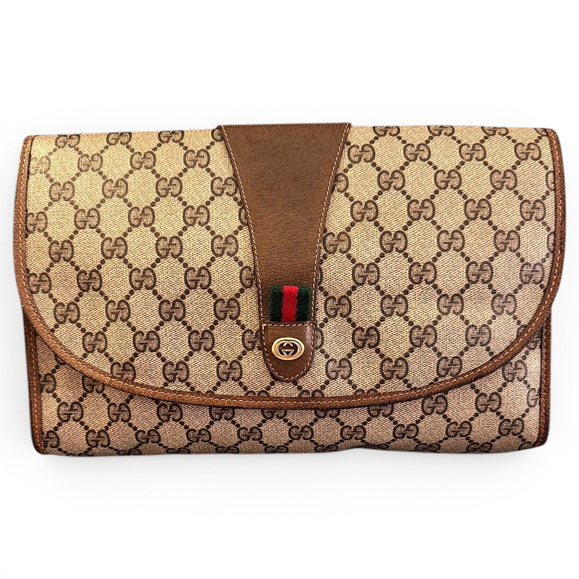 Ophidia leather clutch bag
