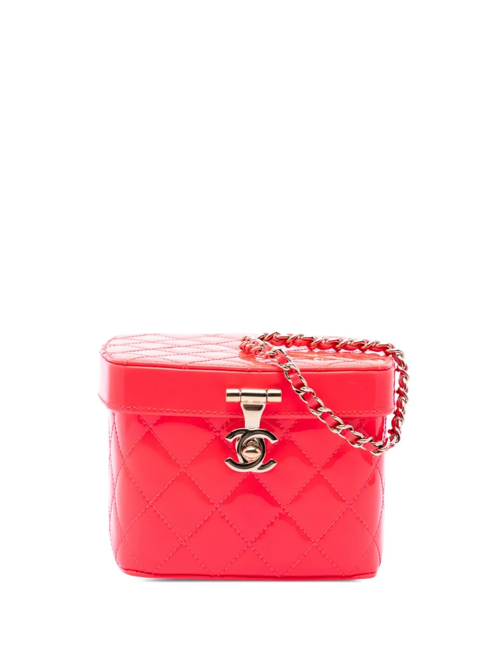2016-2017 Mini CC Quilted Patent vanity bag