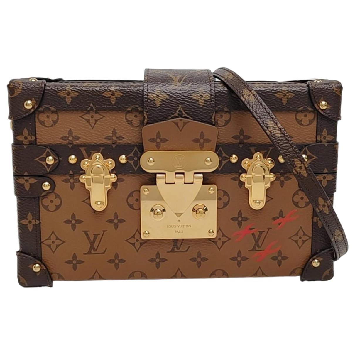 Petite Malle leather crossbody bag