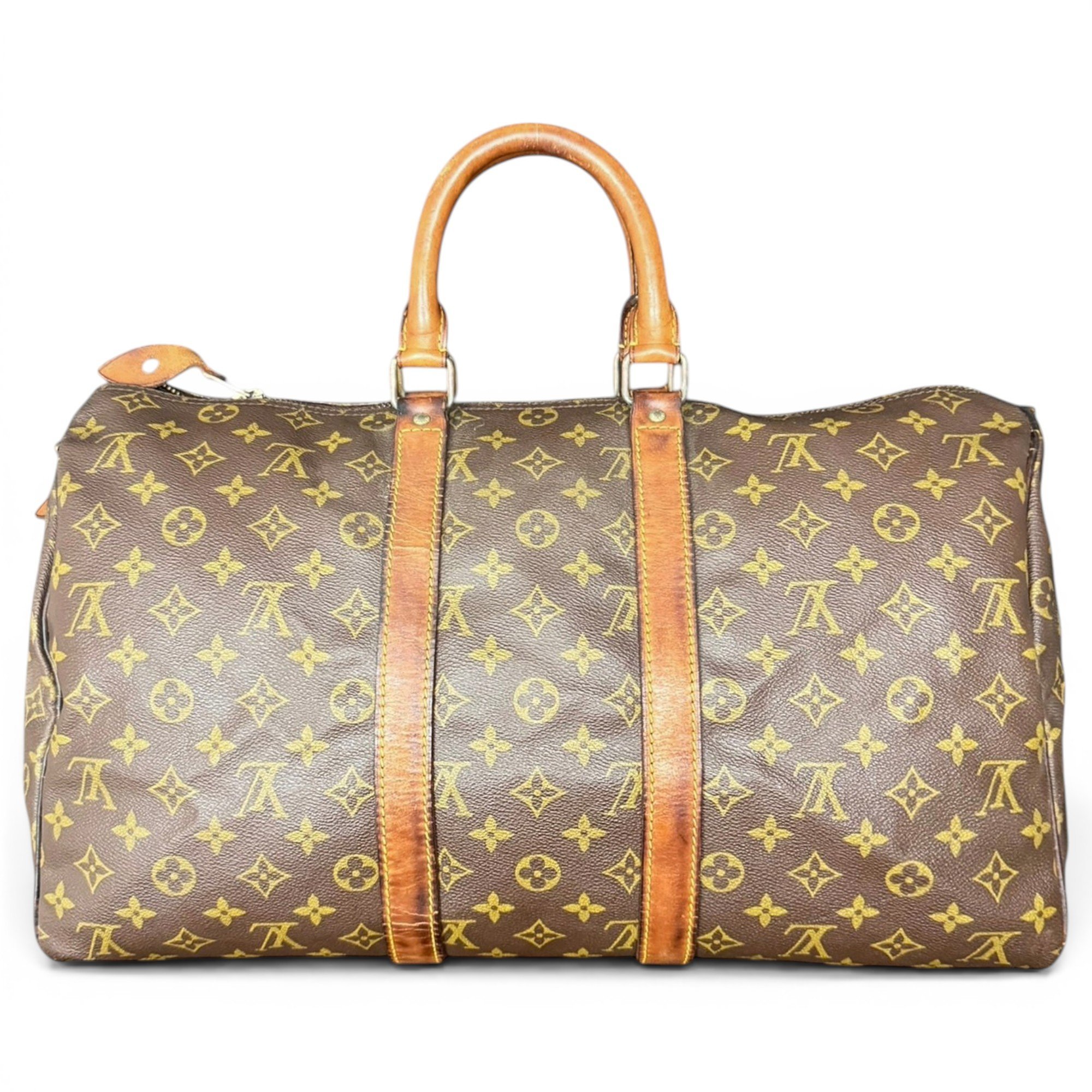 Keepall leather travel bag