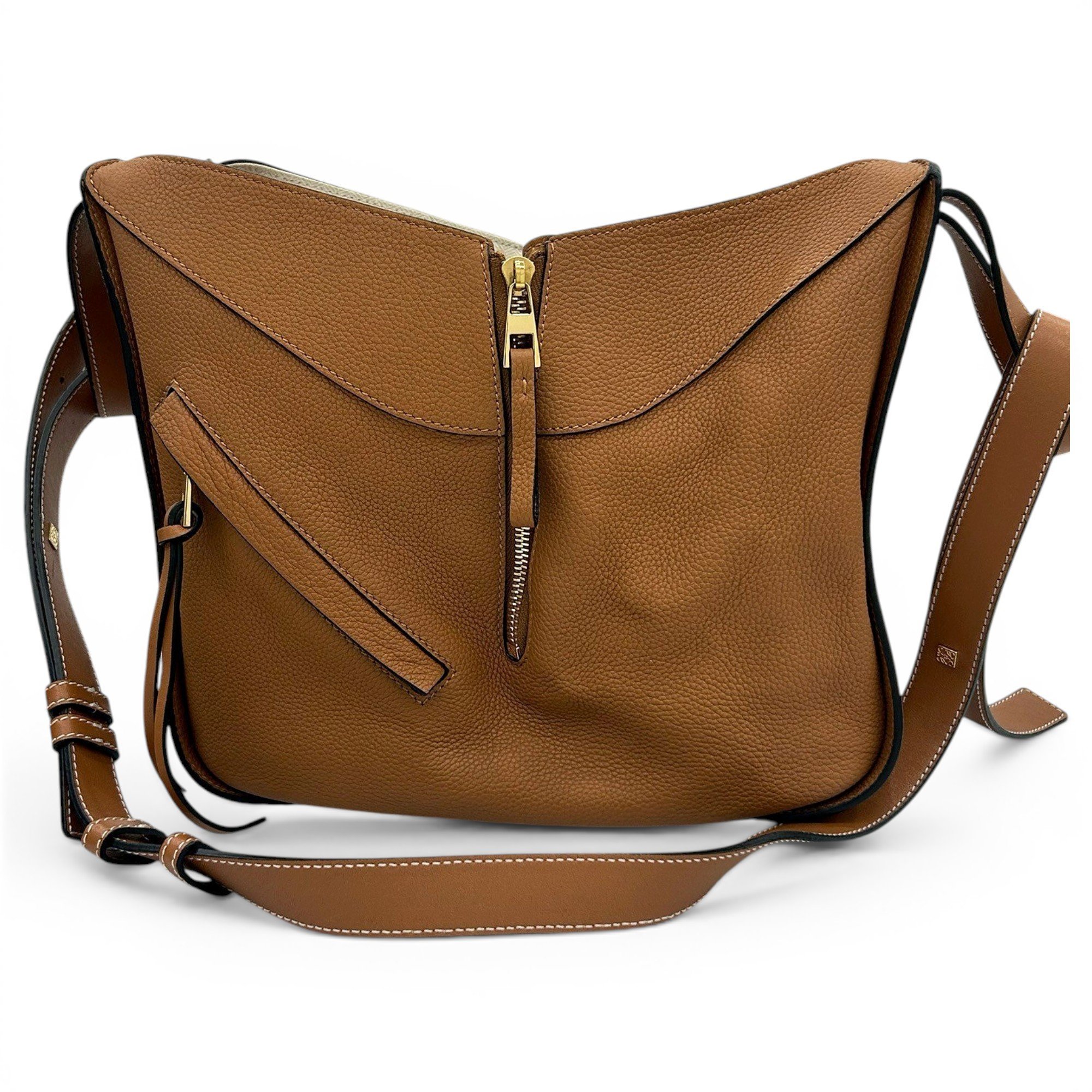 Hammock leather handbag