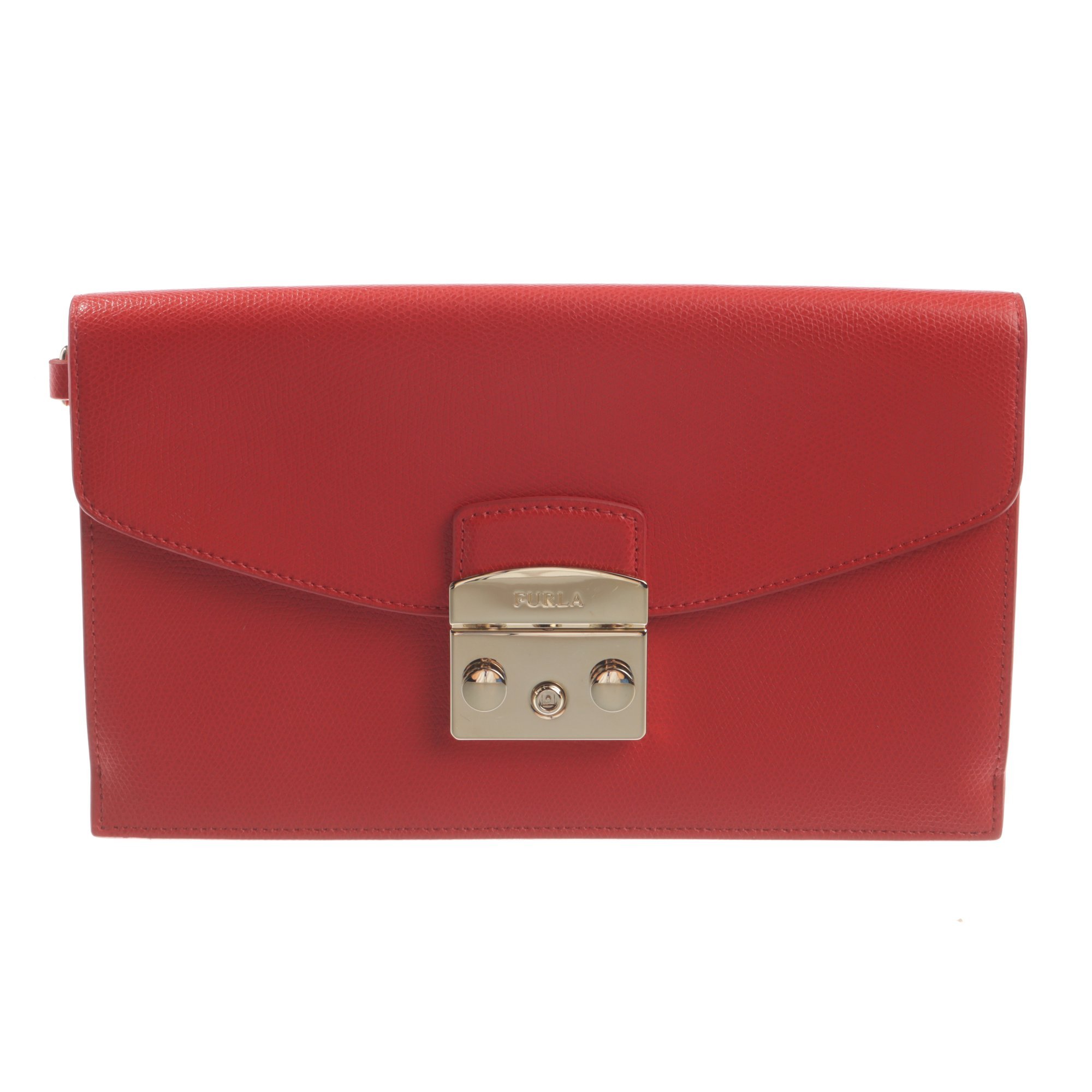 Leather clutch bag