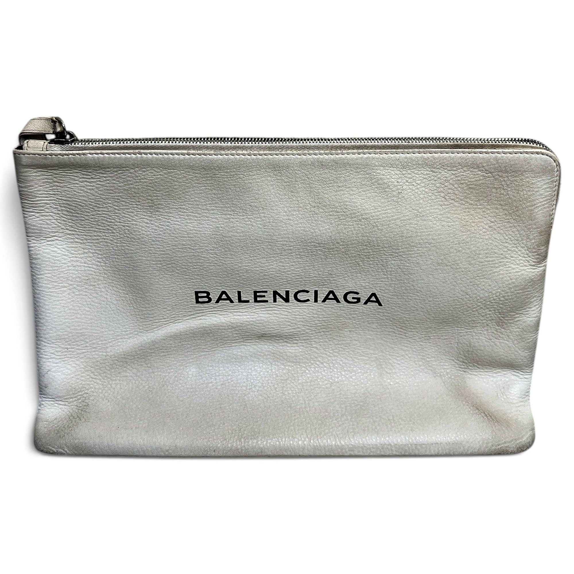 Leather clutch bag