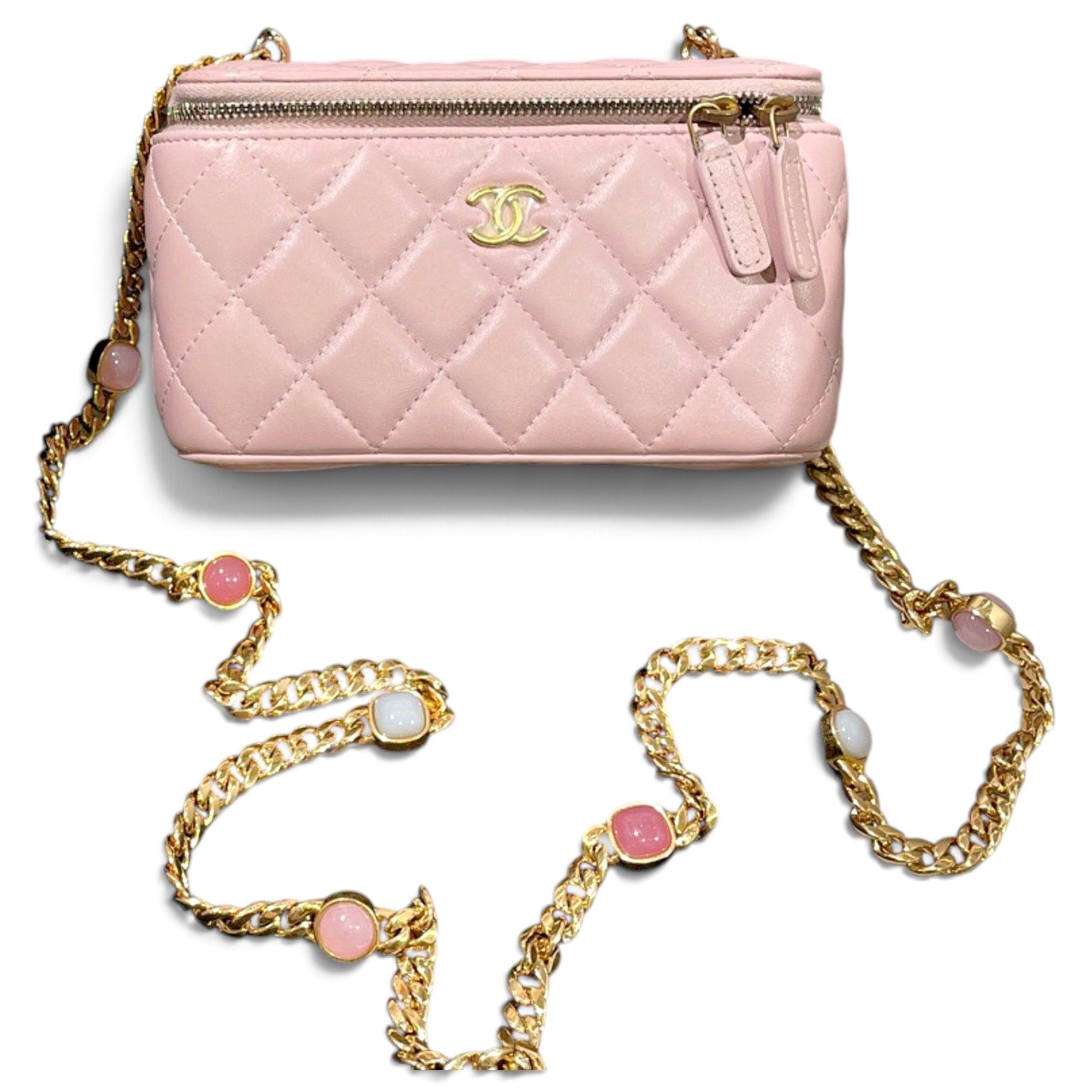 Vanity leather handbag