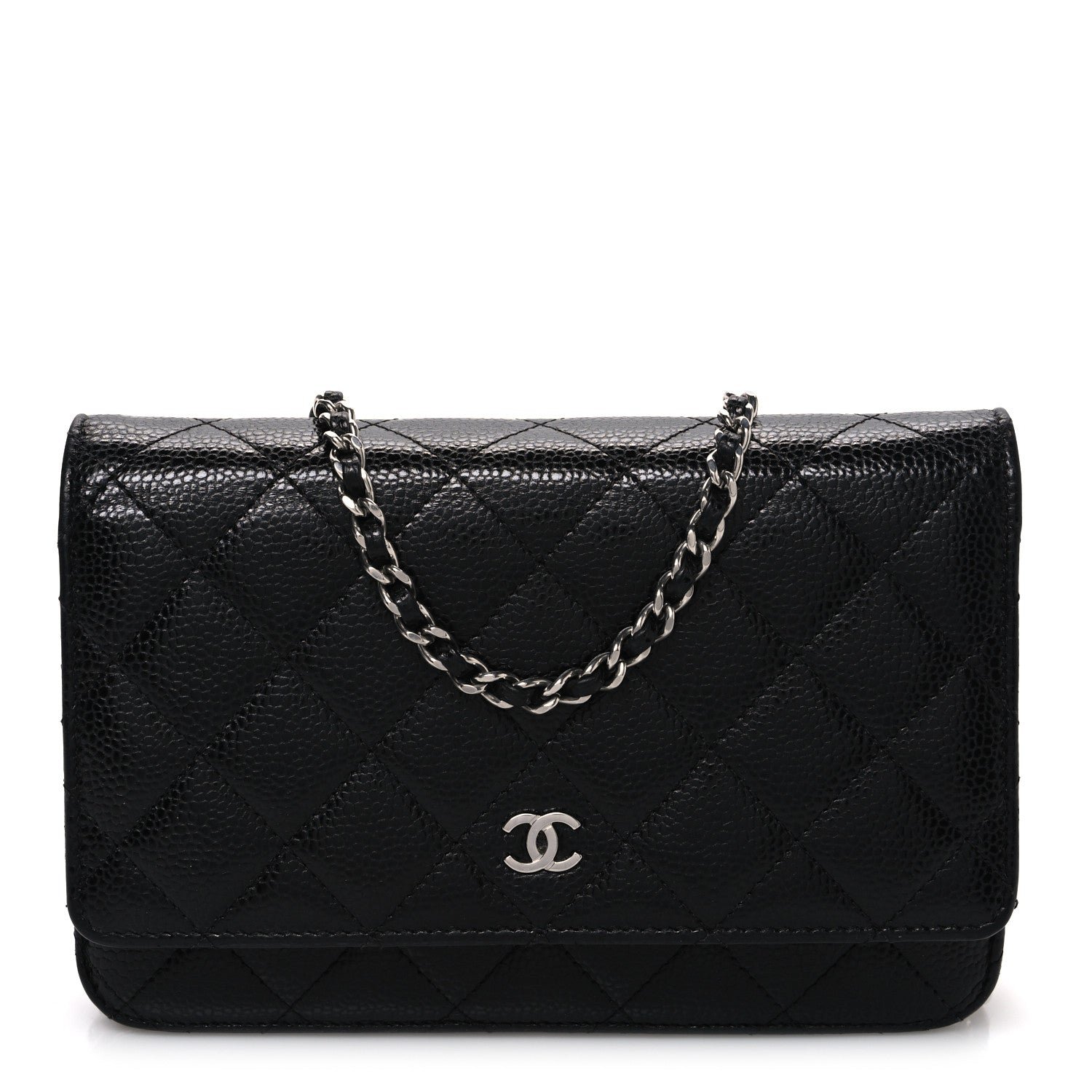 Chanel Caviar Quilted Wallet on Chain WOC Black