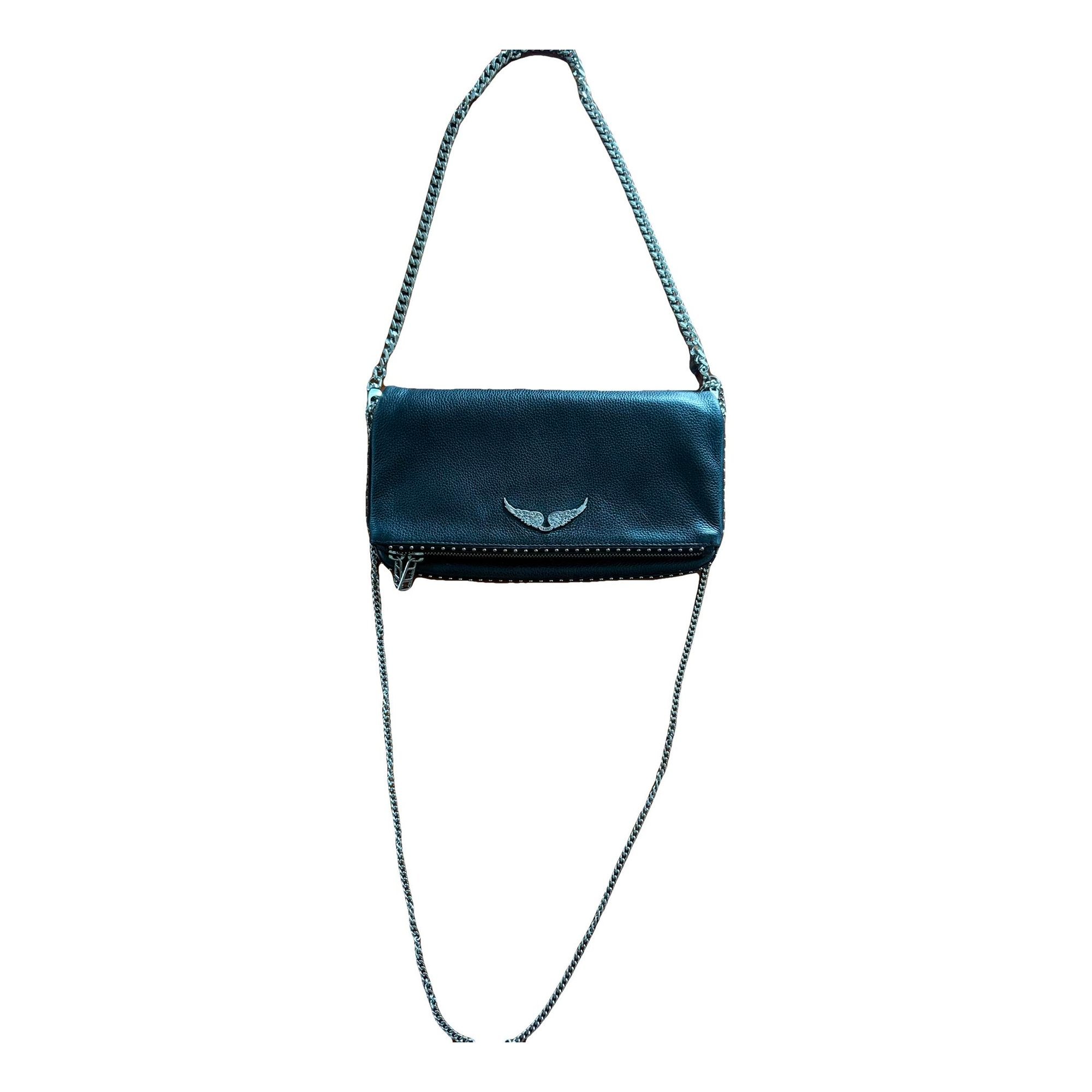 Rock leather clutch bag