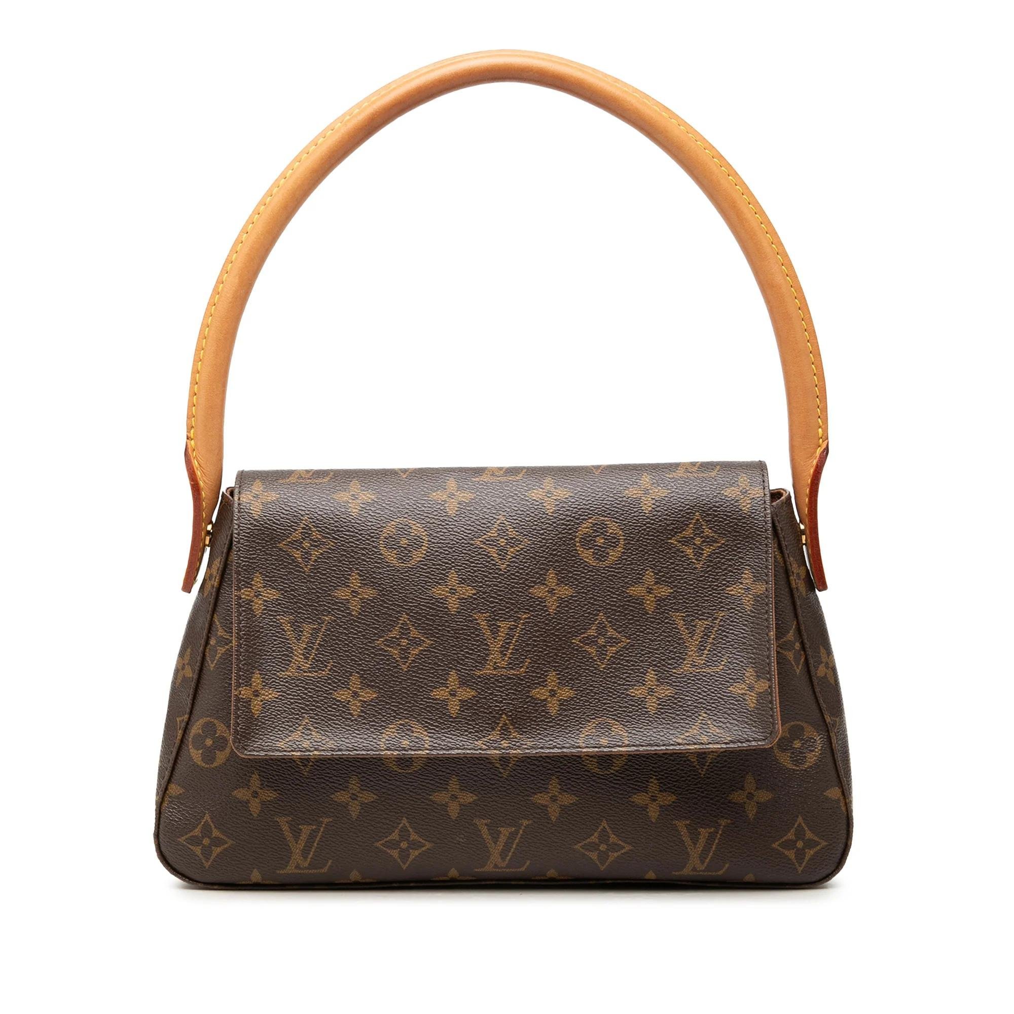 Looping leather handbag