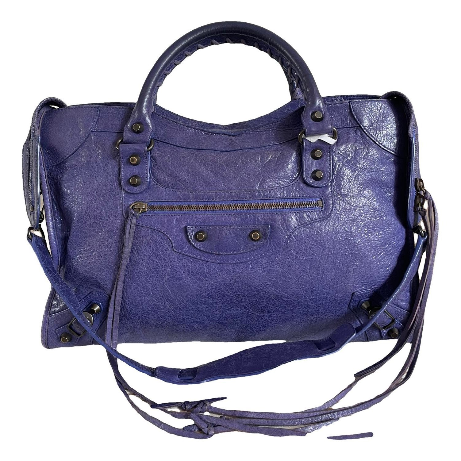 City leather handbag